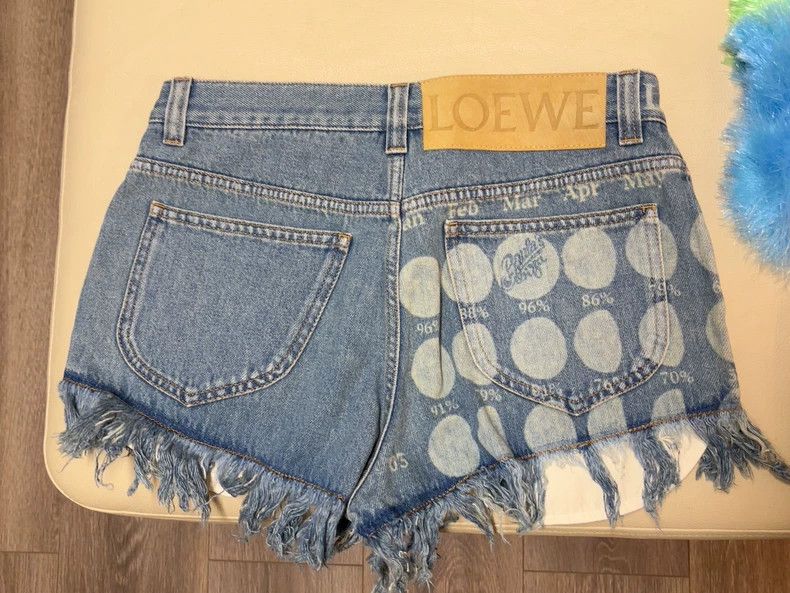 Loewe Loewe Denim Shorts with Circle Print - dmc Size US 30 / EU 46 - 1 Thumbnail