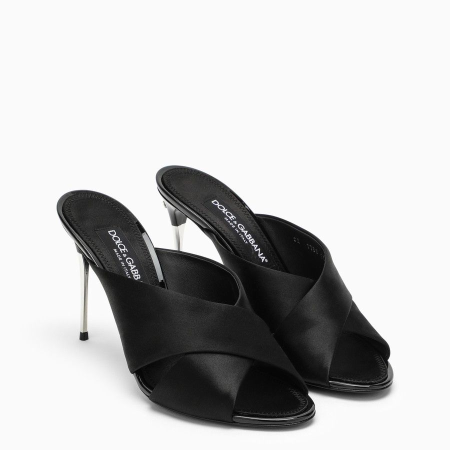 Dolce & Gabbana o1d2blof0824 Mules in Black Size US 7 / IT 37 - 2 Thumbnail