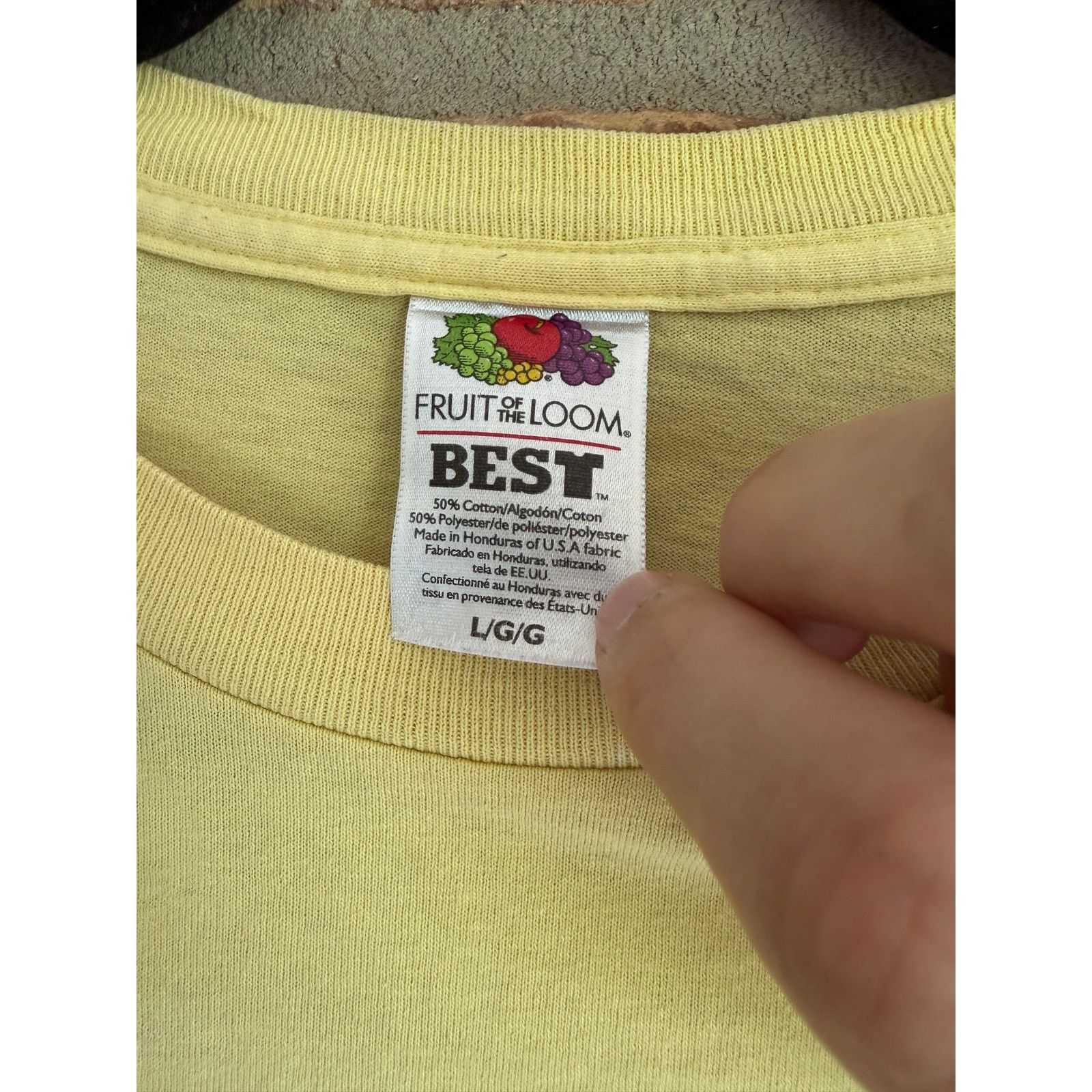 Fruit Of The Loom Vintage Lafayette Industries Tee Yellow Large USA Size US L / EU 52-54 / 3 - 6 Thumbnail
