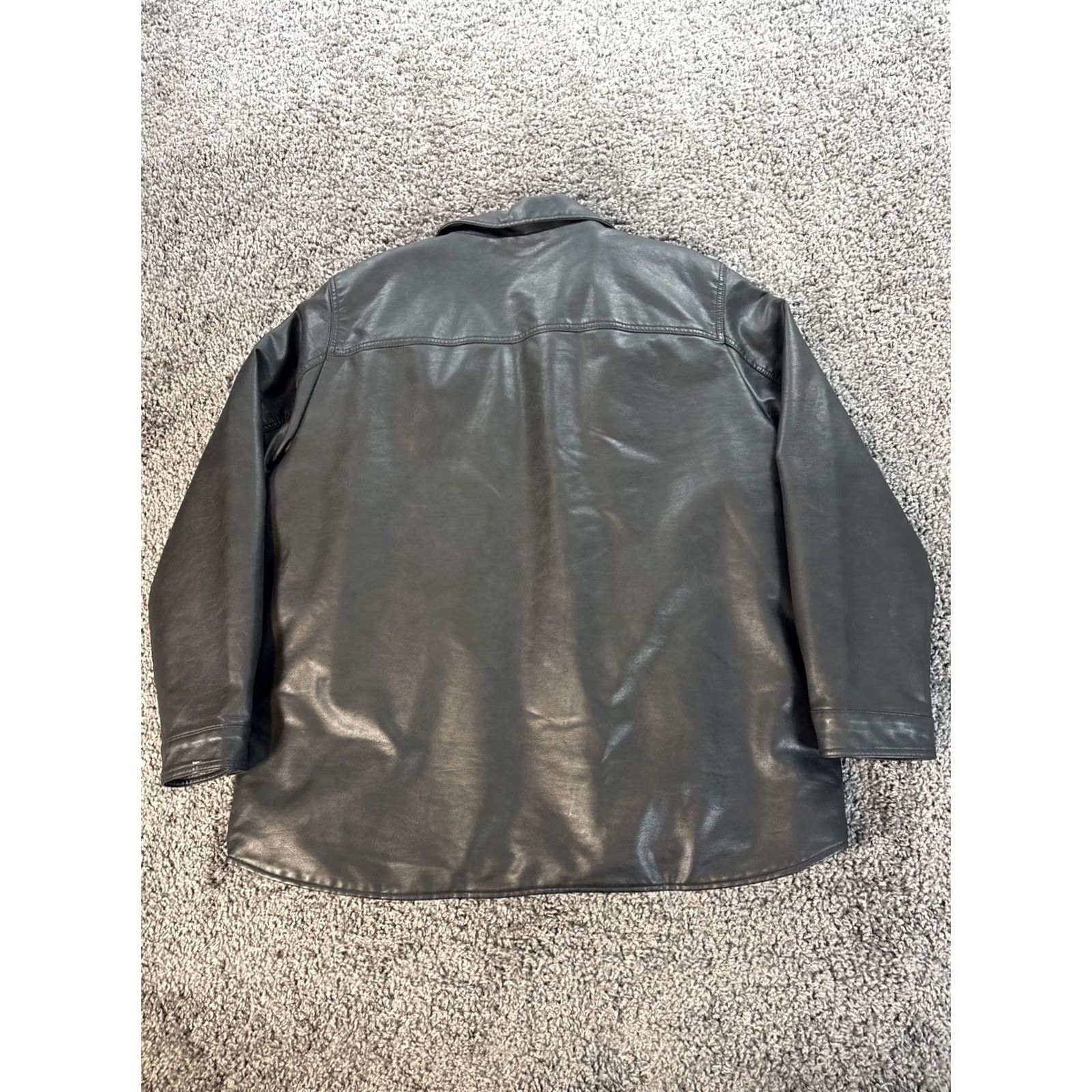 Levi's Levi's Jacket Black Mens 2XL Faux Leather Sherpa Lined Bomber Biker Moto Mid-Length Full Zip Size US XXL / EU 58 / 5 - 5 Thumbnail