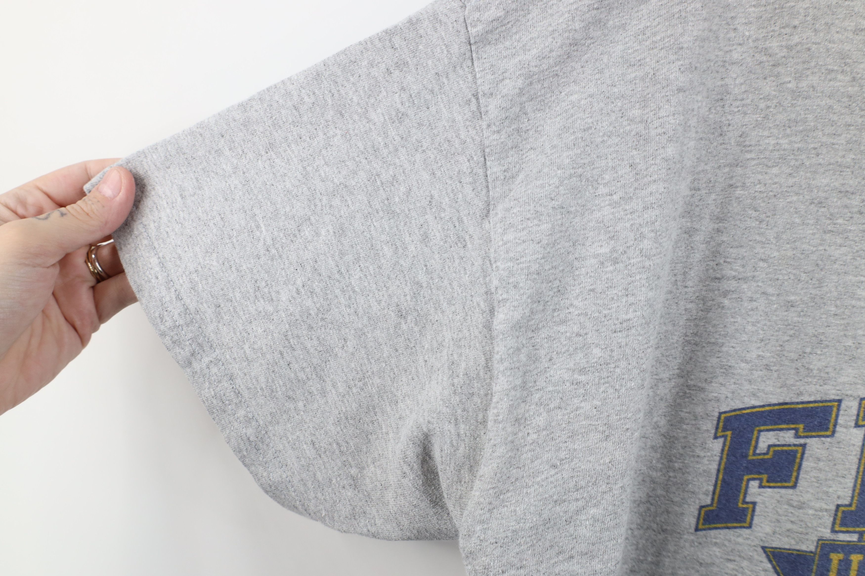 Vintage Vintage Fries University Short Sleeve T-Shirt Heather Gray Size US L / EU 52-54 / 3 - 7 Thumbnail