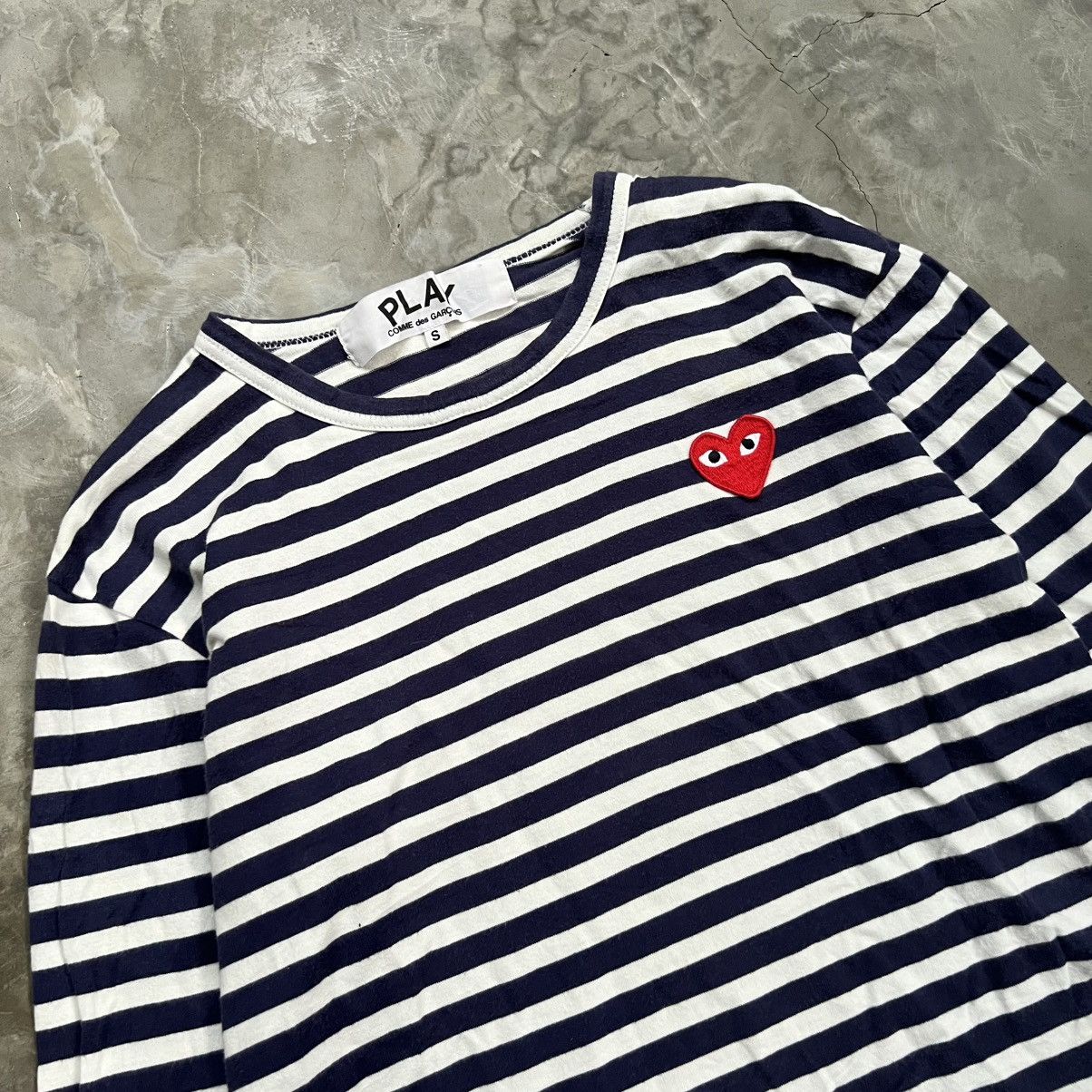 Comme des Garcons PLAY Play Comme Des Garcons Stripe Ls Shirt Size S / US 4 / IT 40 - 2 Thumbnail