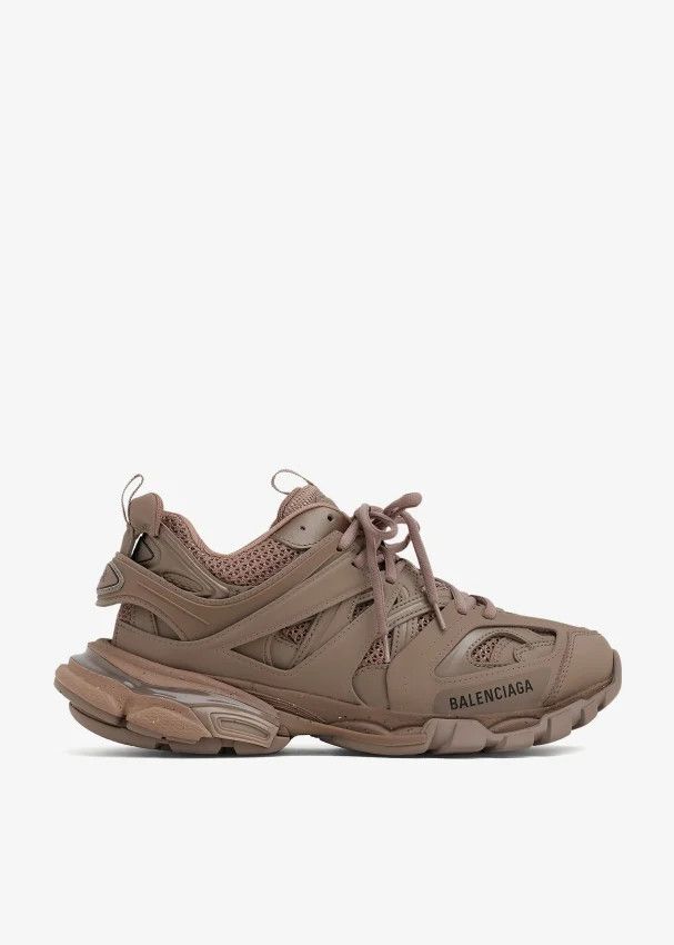 Balenciaga o1w1db10525 Track Sneakers Recycled Sole in Brown Size US 12 / EU 45 - 1 Thumbnail