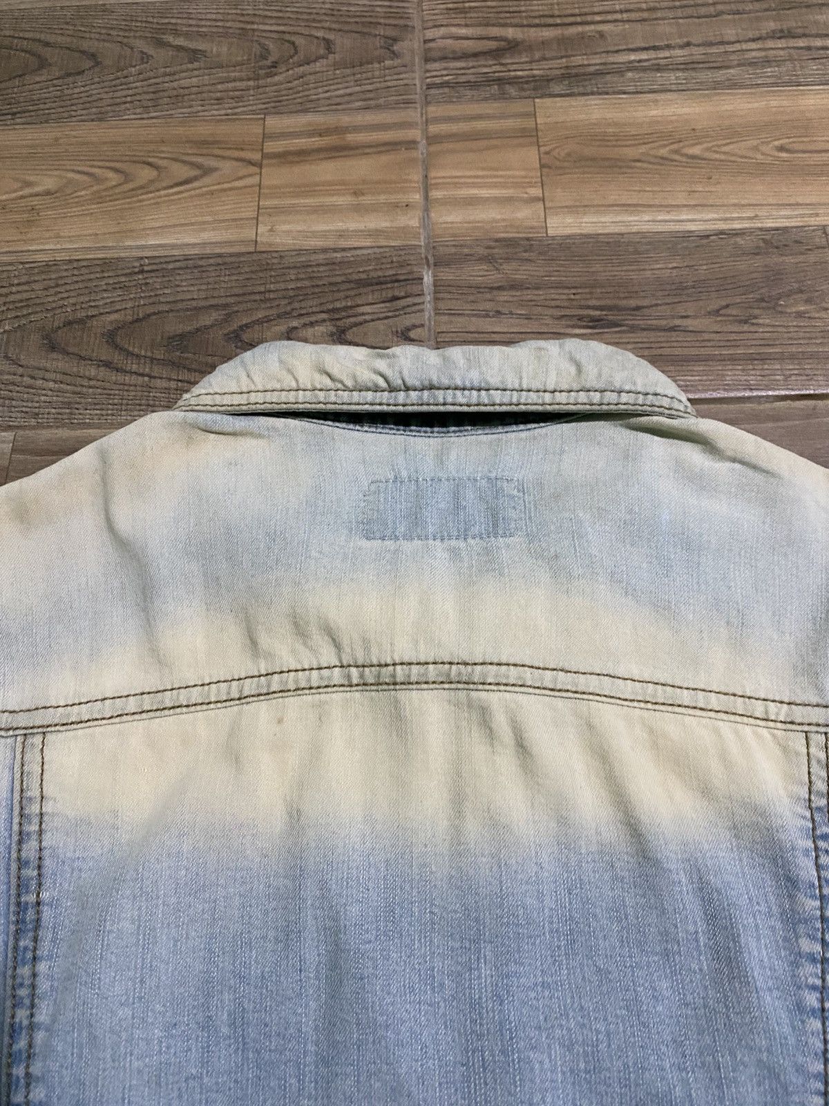 Le Grande Bleu (L.G.B.) X CHROMOSOME IN X ZIP DENIM JACKET BLUE WASH FADED Size ONE SIZE - 11 Thumbnail