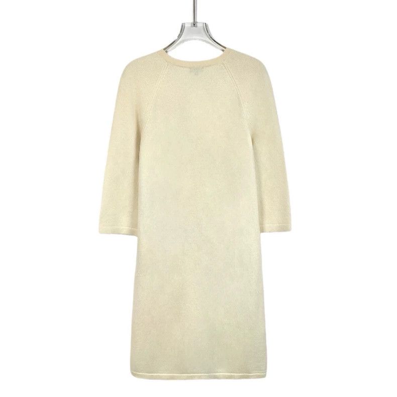 Chanel ChanelBeige cashmere single-breasted short-sleeved knitted Size XS / US 0-2 / IT 36-38 - 2 Thumbnail