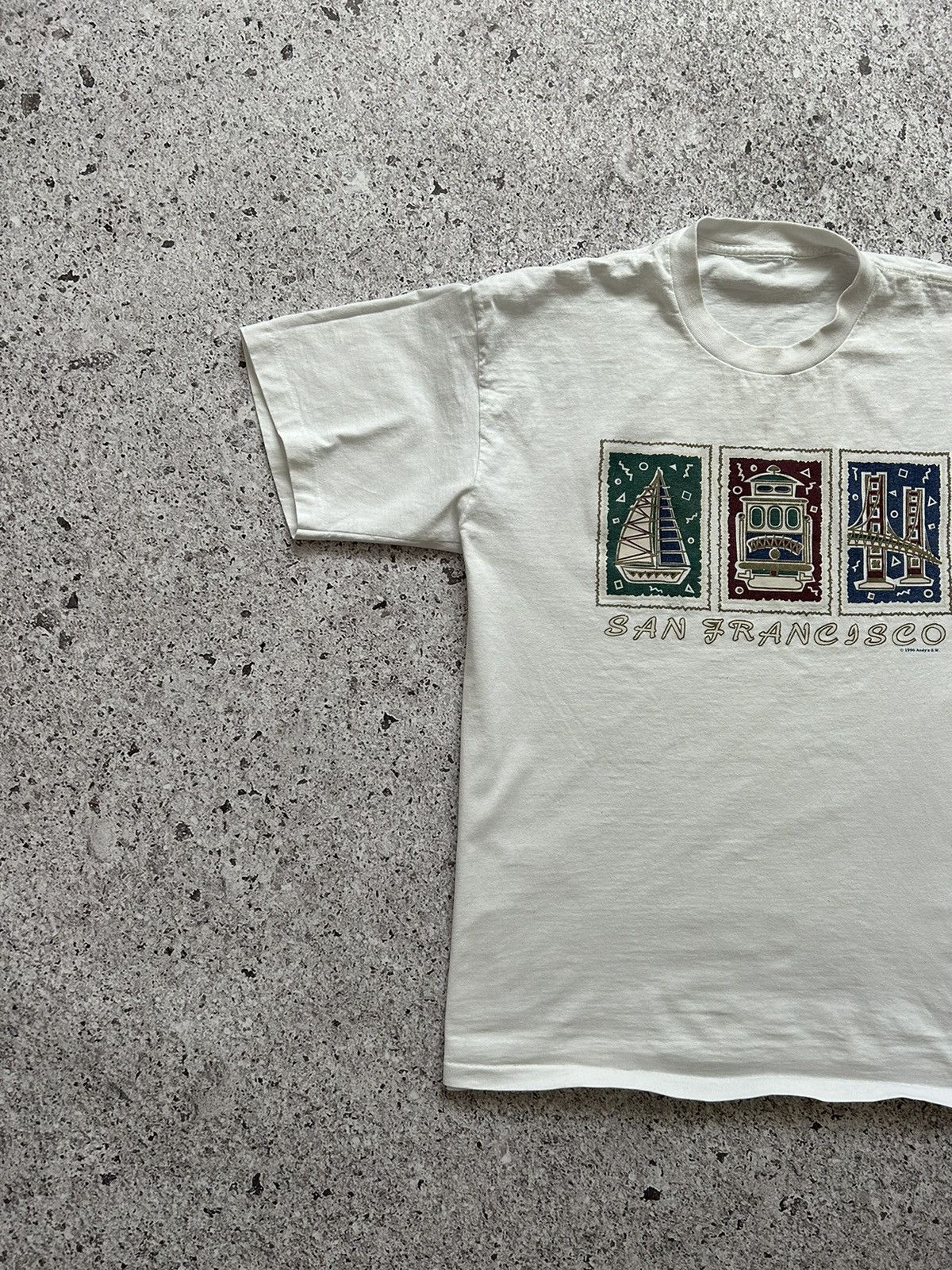 Vintage Vintage 1995 California San Francisco Graphic T-Shirt Size US XXL / EU 58 / 5 - 3 Thumbnail