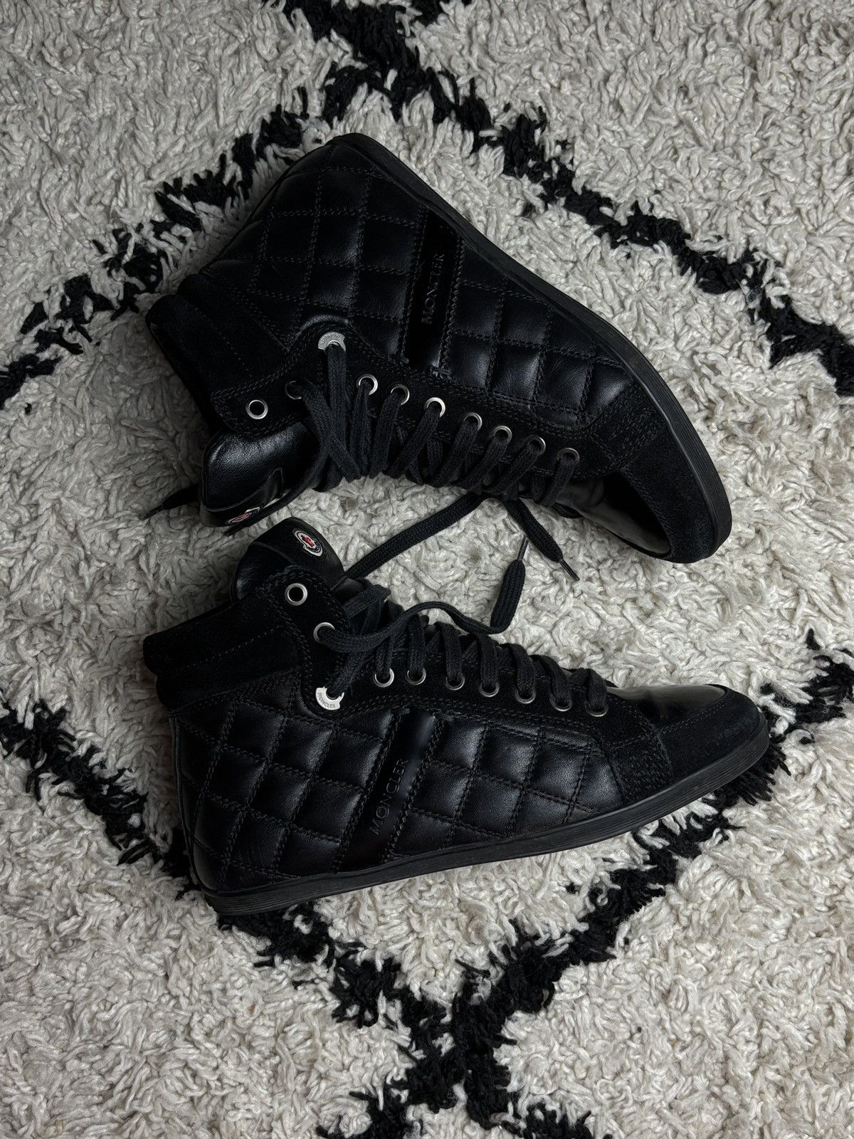 Moncler Moncler High Top Quilted Leather Shoes Sneakers Boots Size US 8 / IT 38 - 3 Thumbnail