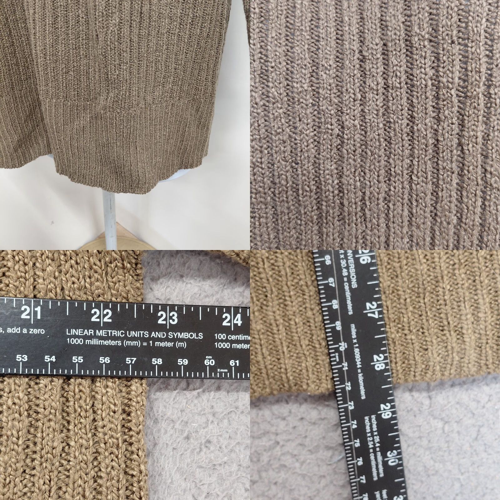 Avenue Avenue Design Sweater Women’s Size 18/20 Plus Brown Ribbed 3/4 Sleeve Knit Pullover All Seasons Size XXL / US 16-18 / IT 52-54 - 8 Thumbnail