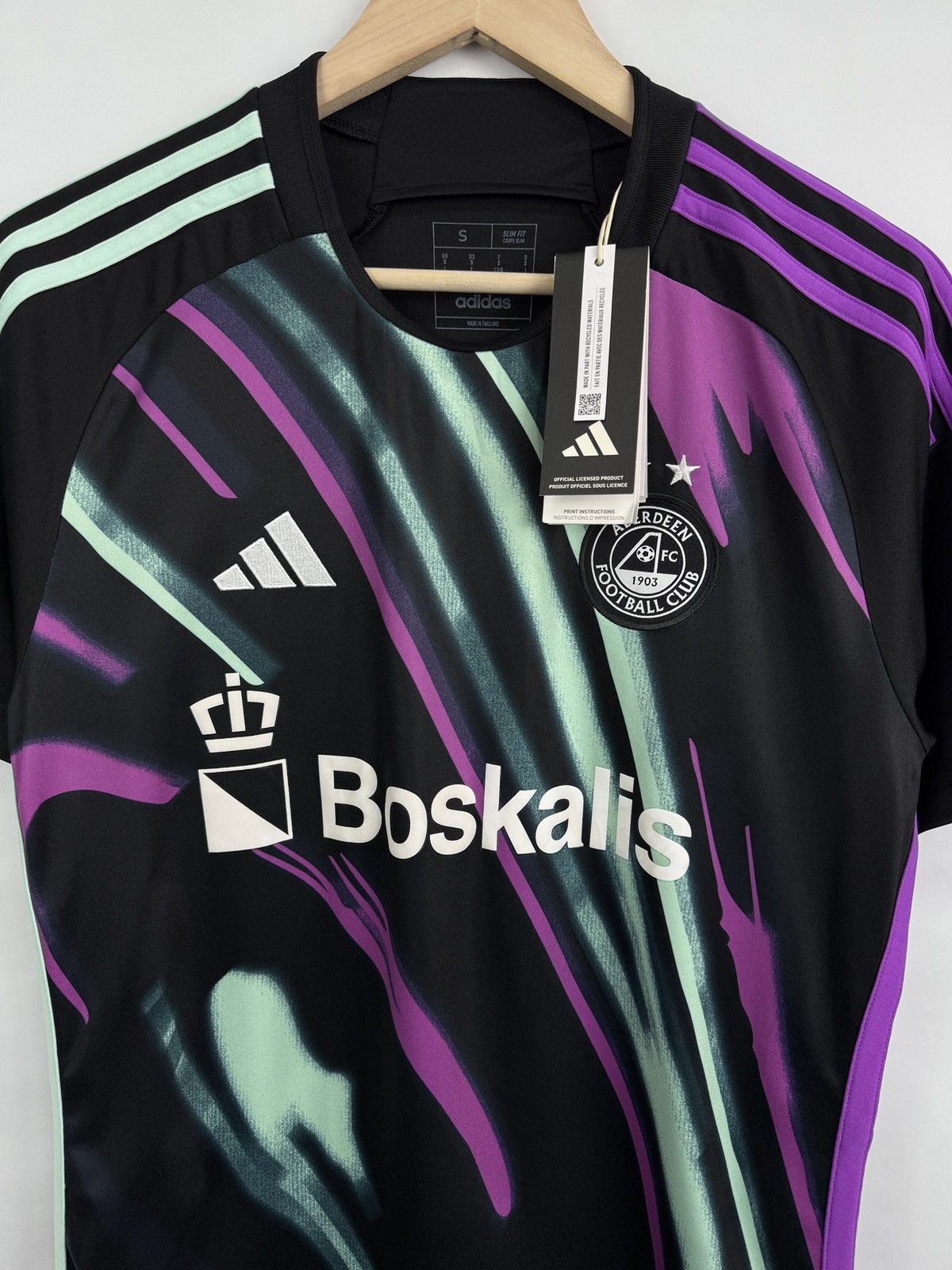 Adidas 🇬🇧 2023 Aberdeen FC Adidas Northern Light Away Soccer Jersey Size US S / EU 44-46 / 1 - 4 Thumbnail