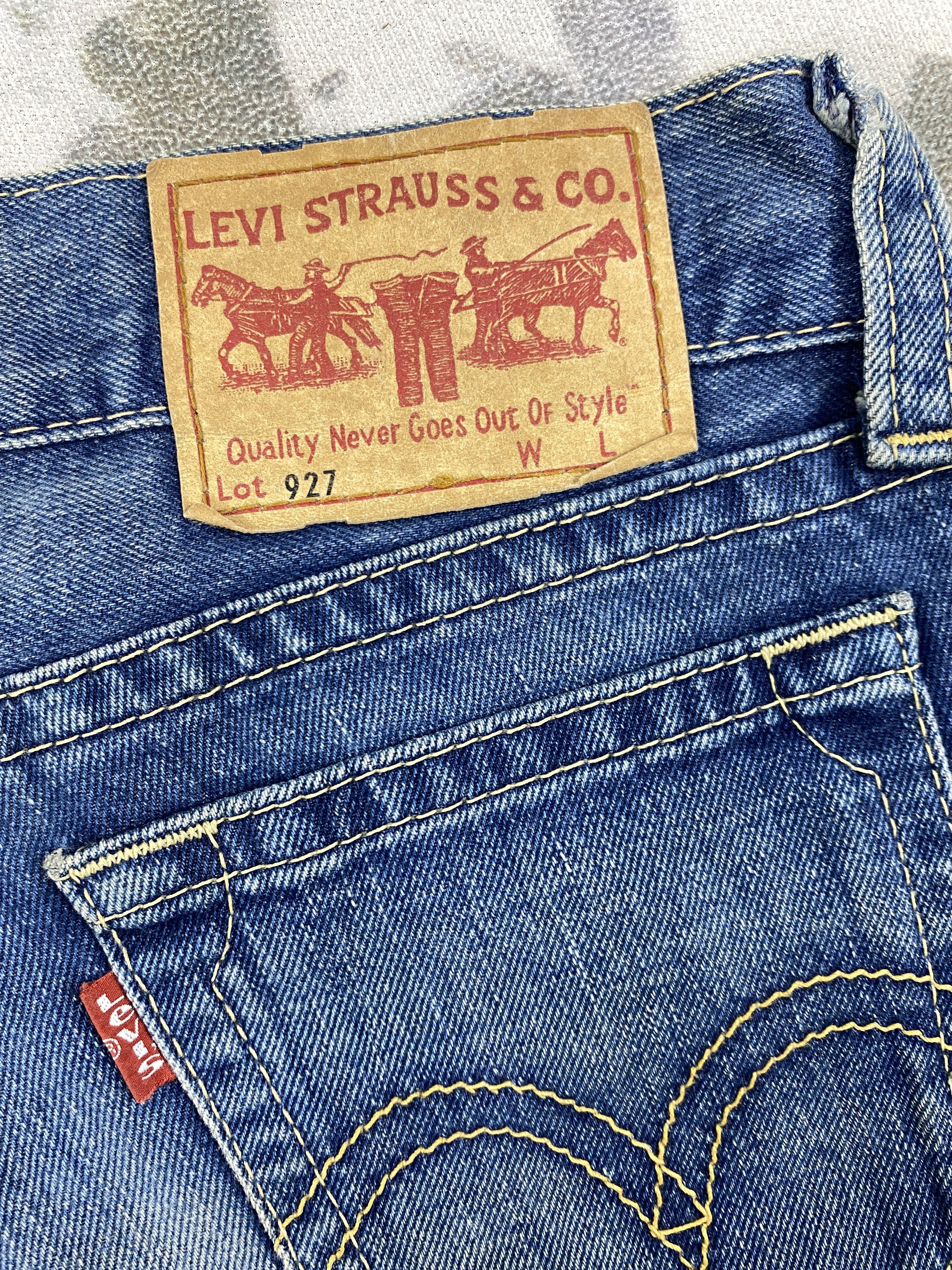 Levi's Dirty Blue Vintage Levi's 927 Flared 31x27 Denim -JN953 Size US 31 - 11 Thumbnail