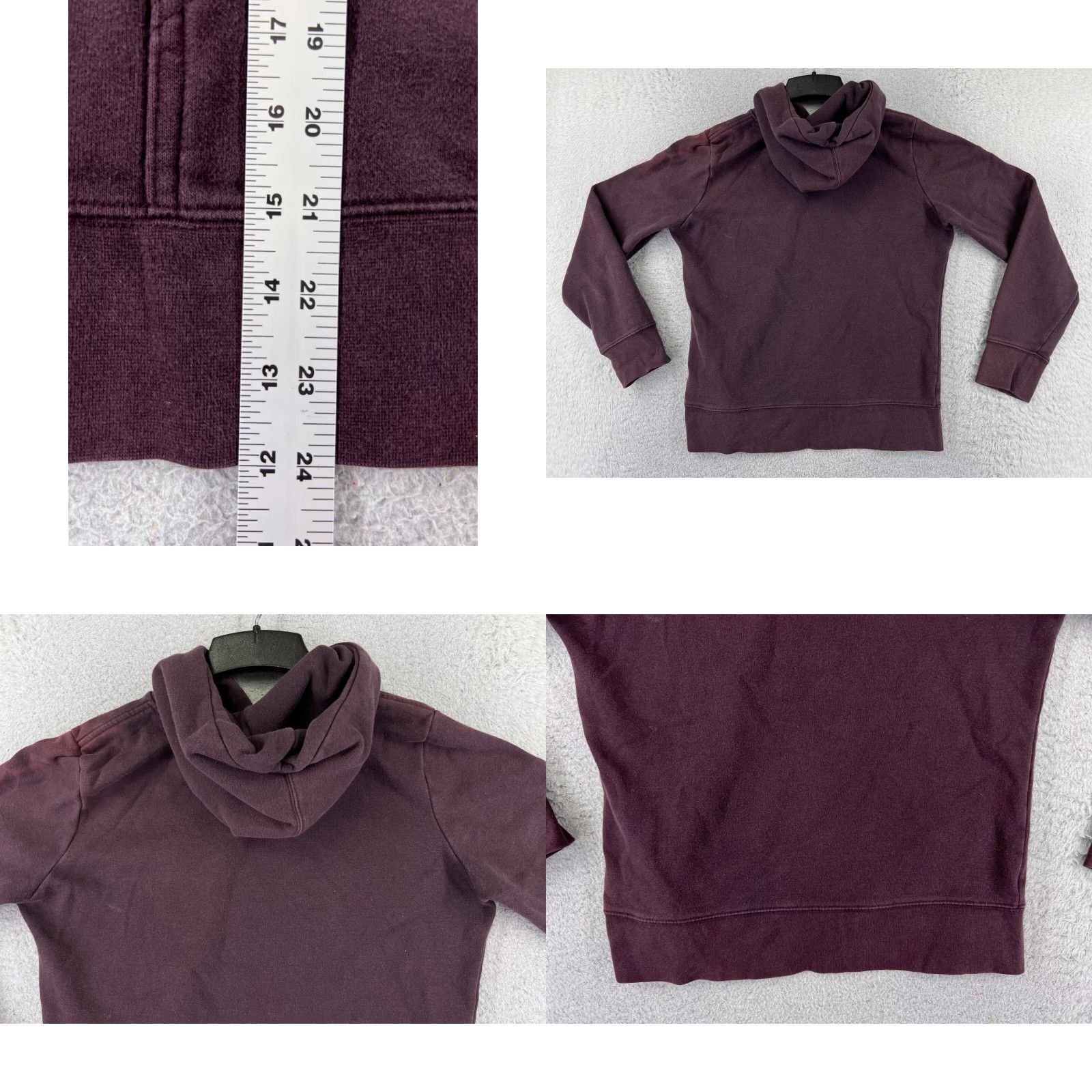 The North Face The North Face Sweater Womens Medium Burgundy Hoodie Cotton Blend Pocket READ Size M / US 6-8 / IT 42-44 - 9 Thumbnail