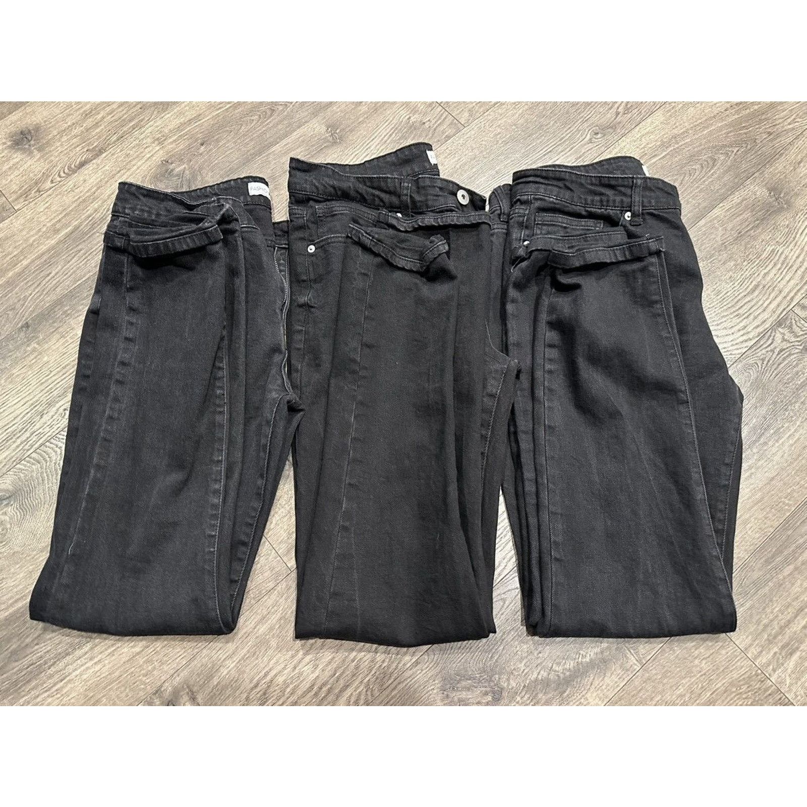 Other Fashion Nova Men Black Skinny Jeans Denim 3 Piece Size US 34 / EU 50 - 2 Thumbnail