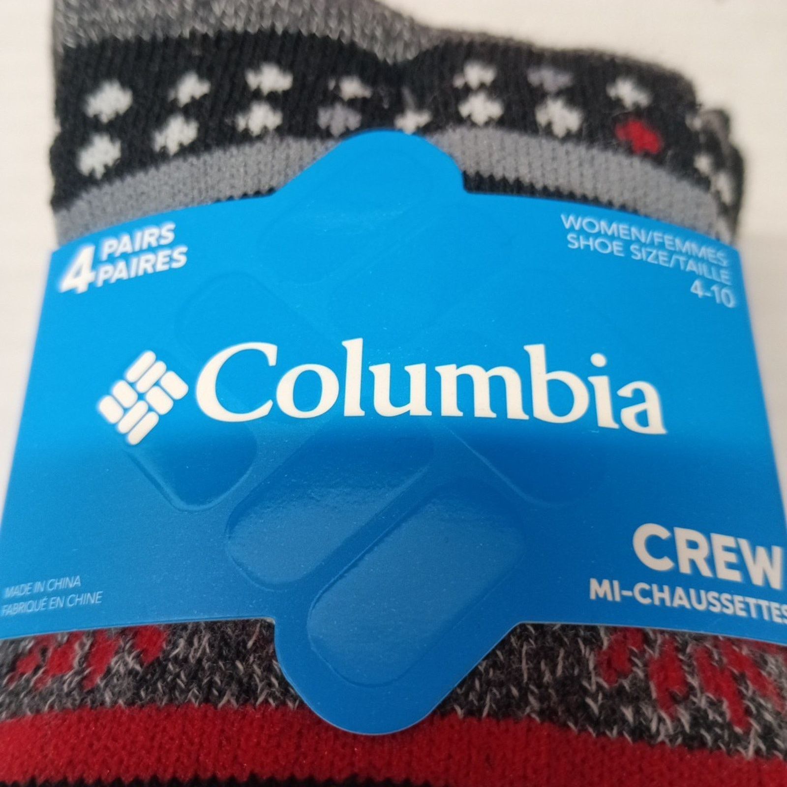 Columbia Columbia Women's Crew Socks Reinforced Shoe Size 4-10 4 Pair Size ONE SIZE - 2 Thumbnail