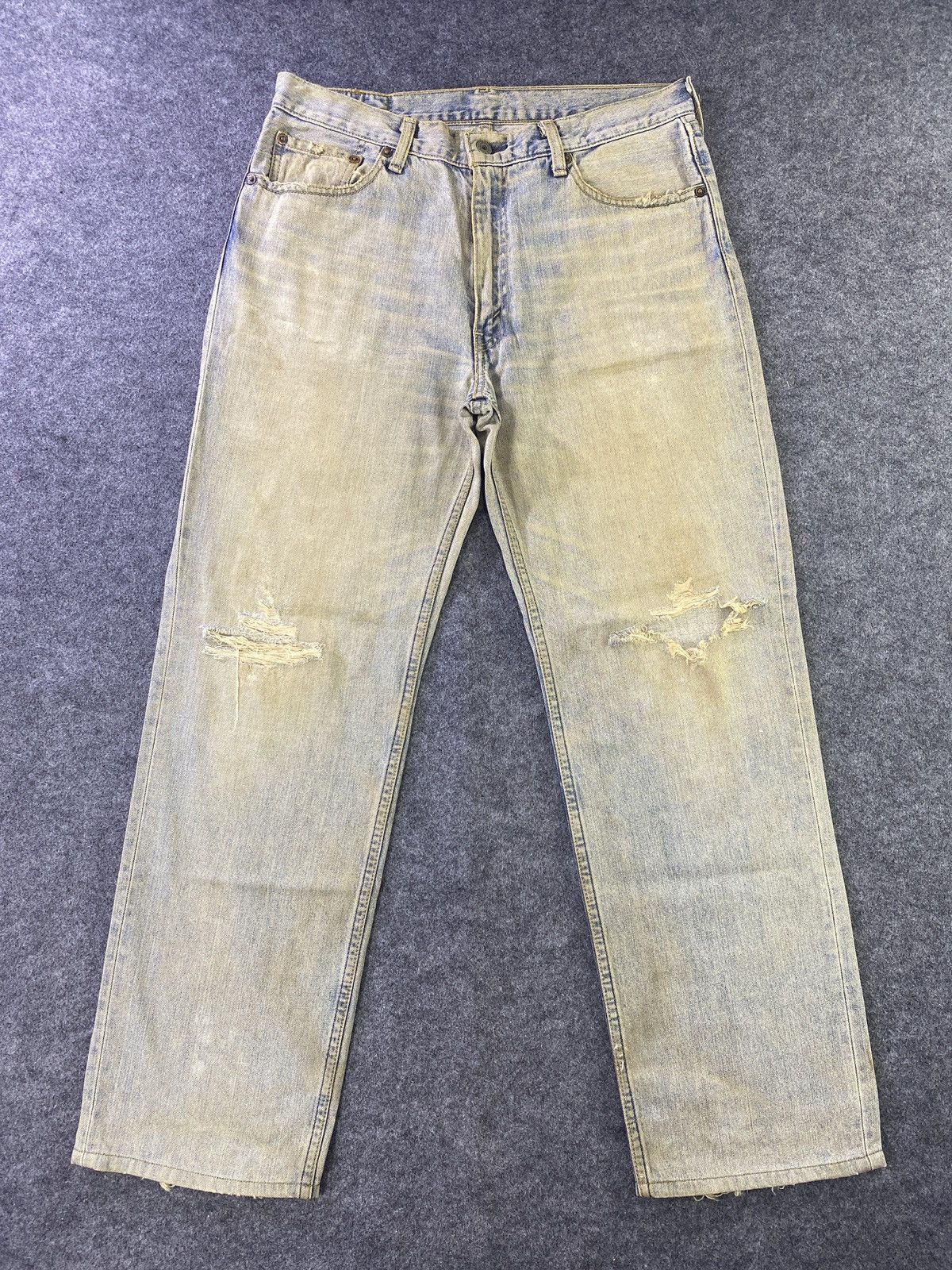 Jean × Levi's × Vintage Vintage Levis 502 Distresses Blue Wash Jeans - J938 Size US 34 / EU 50 - 1 Thumbnail