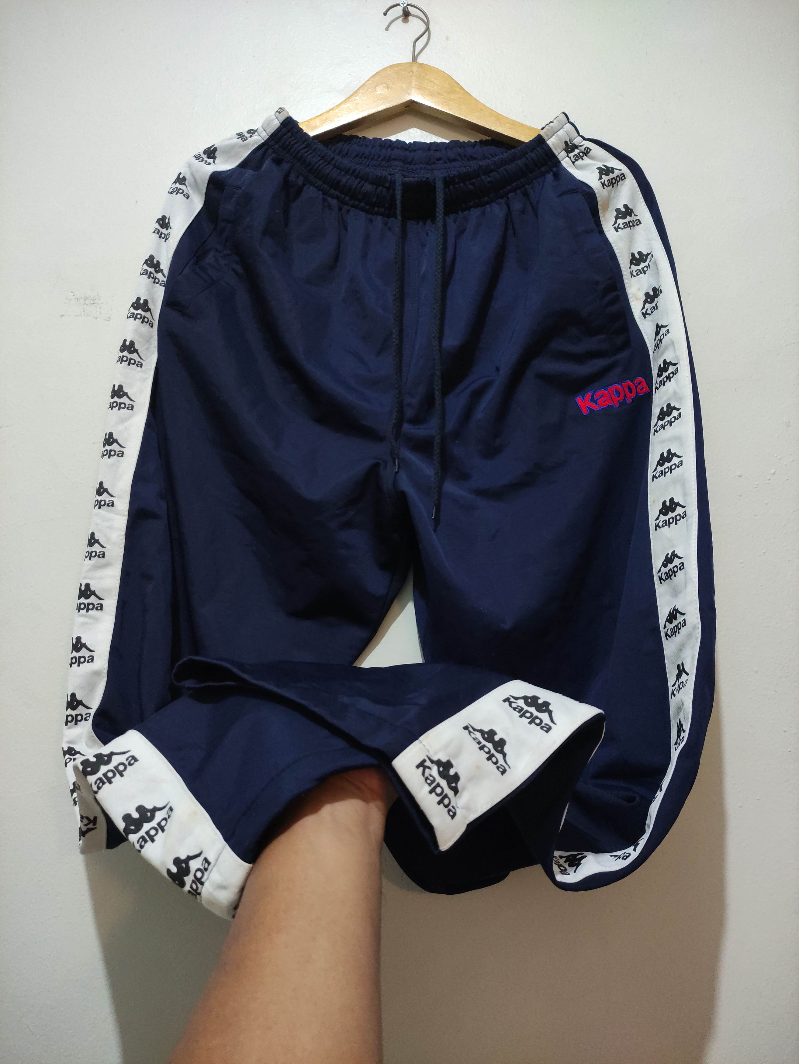 Kappa Kappa Track Pants Navy Logo Elastic Waist Pockets Drawstring Size US 32 / EU 48 - 2 Thumbnail