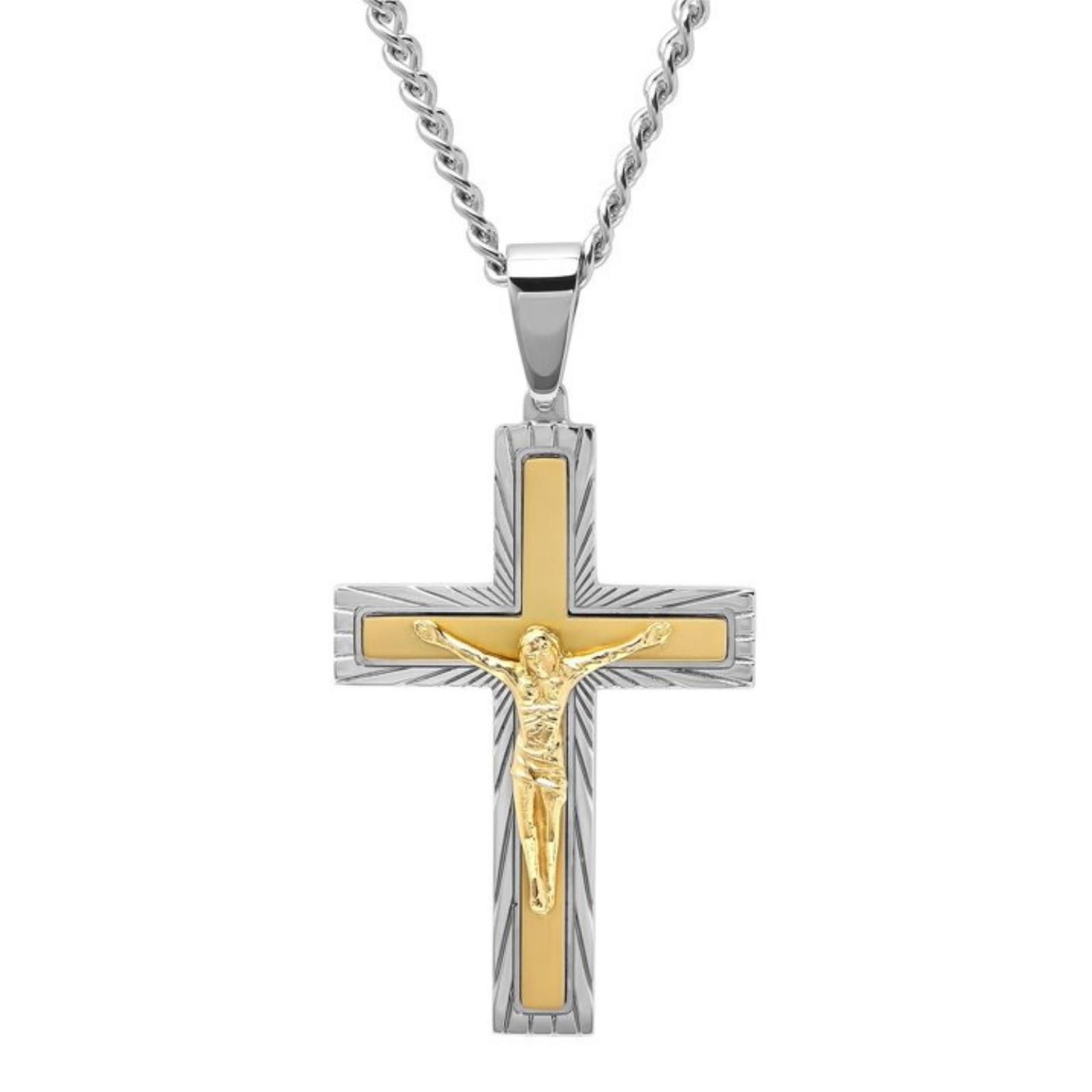 Other Crucifix Men's Stainless Steel Cross Pendant Size ONE SIZE - 1 Thumbnail