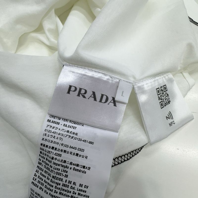 Prada Prada SS22 Solid Line Round Neck TShirt-2506 Size US L / EU 52-54 / 3 - 2 Thumbnail