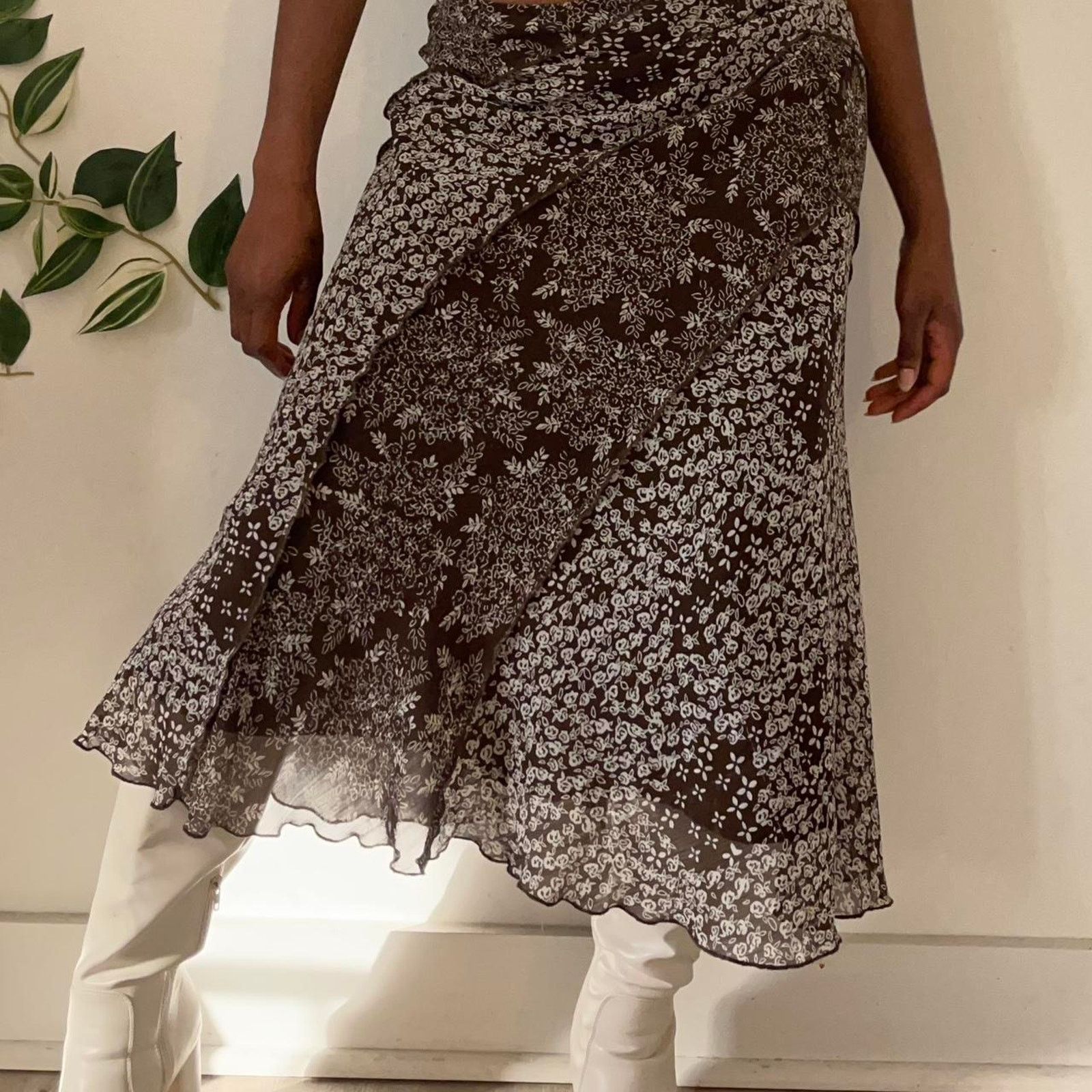 Other Earth tone ruffled skirt Size 32" / US 10 / IT 46 - 5 Thumbnail