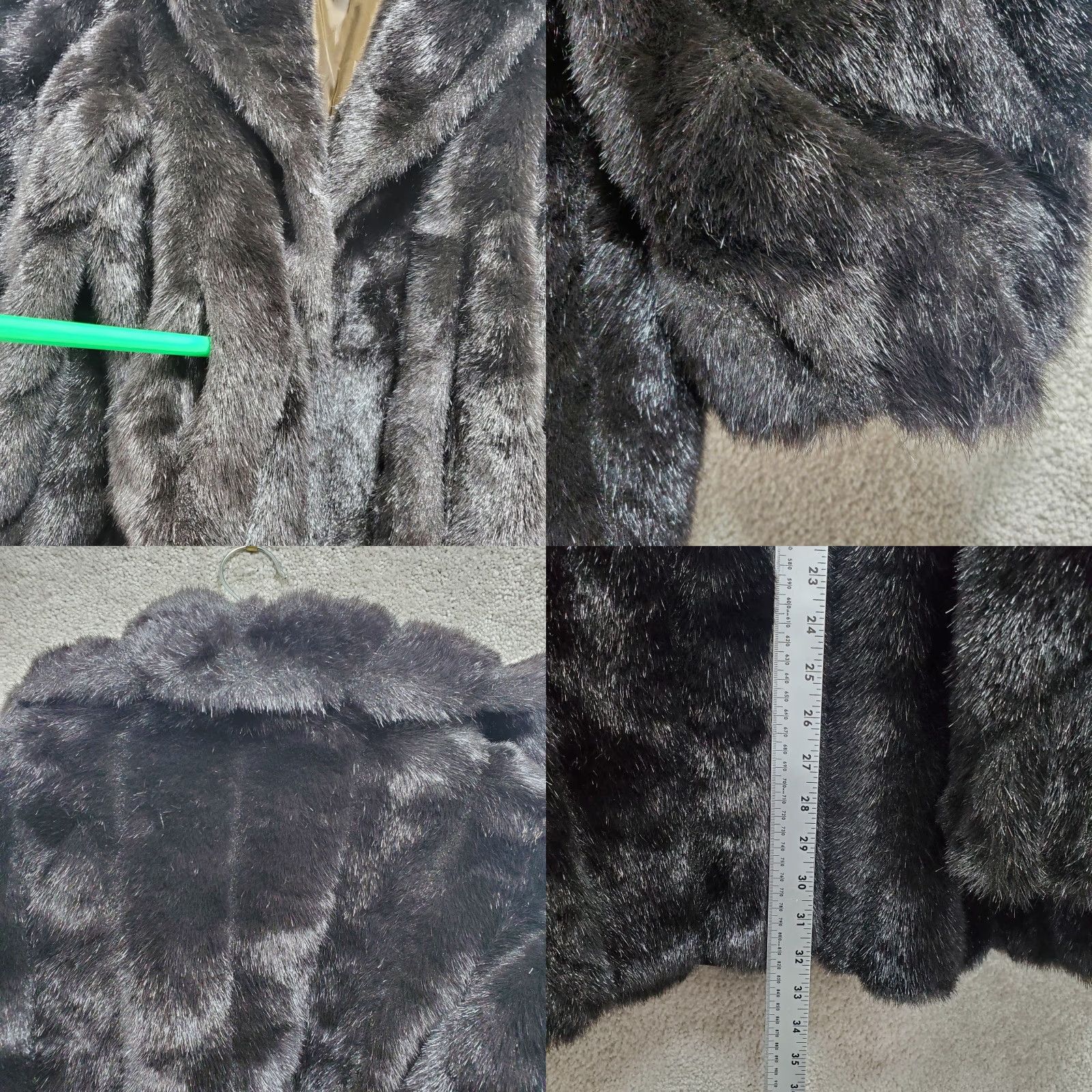 Vintage VTG Olympia Limited Inc Womens Faux Fur Coat Jacket Black Size L Mob Wife Retro Size L / US 10 / IT 46 - 8 Thumbnail