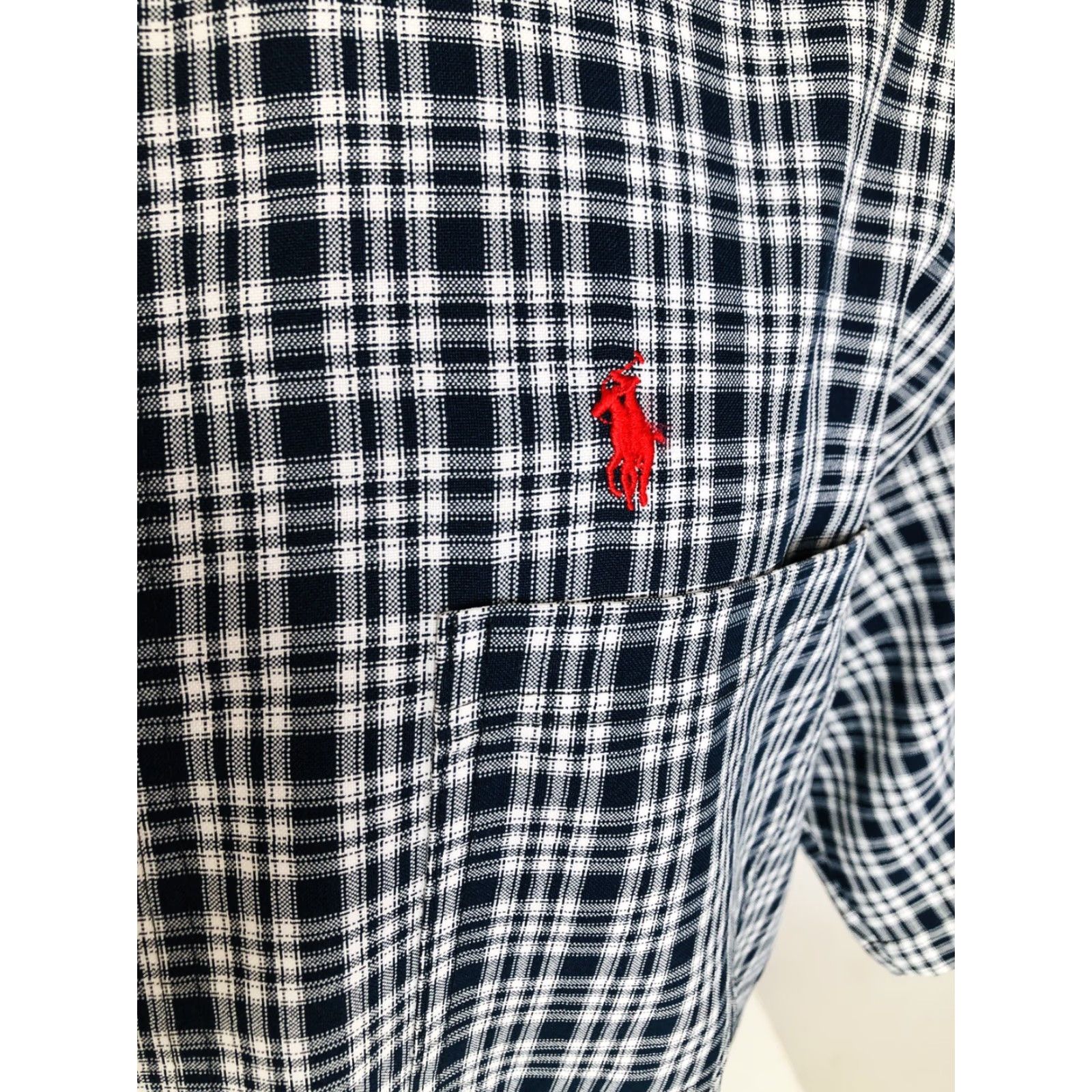 Ralph Lauren VINTAGE Polo / Ralph Lauren Plaid Embroidered Made in USA XL Shirt Mens Short Sleeve Blue / Brown / Red USA Embo Shirt XL Size US XL / EU 56 / 4 - 3 Thumbnail
