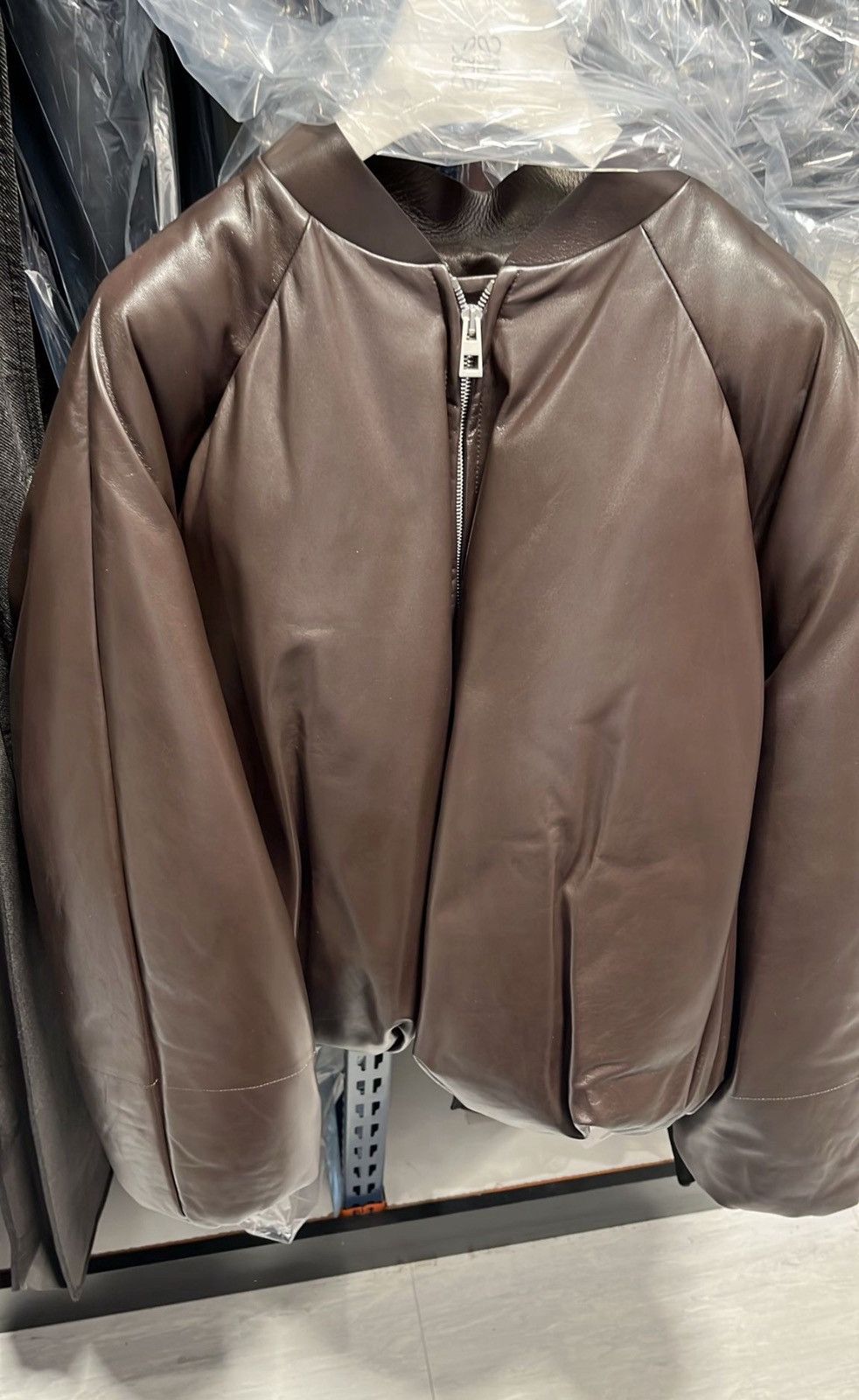 Loewe Loewe Black Padded Leather Bomber Jacket Size US M / EU 48-50 / 2 - 2 Thumbnail