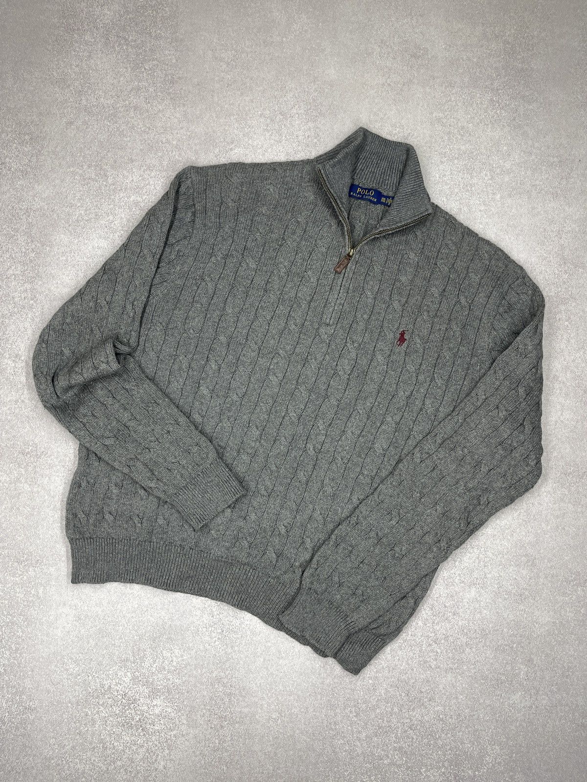 Polo Ralph Lauren Mens Polo Ralph Lauren Knitted Sweater Half Zip 1/4 Rugby Size US XXL / EU 58 / 5 - 1 Thumbnail