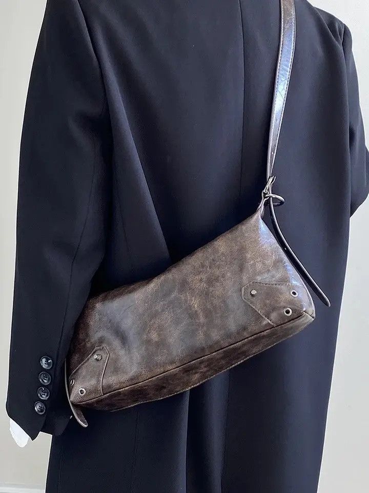 Japanese Brand × Vintage Retro Vintage PU Leather Small Shoulder Bag y2k unisex Size ONE SIZE - 5 Thumbnail