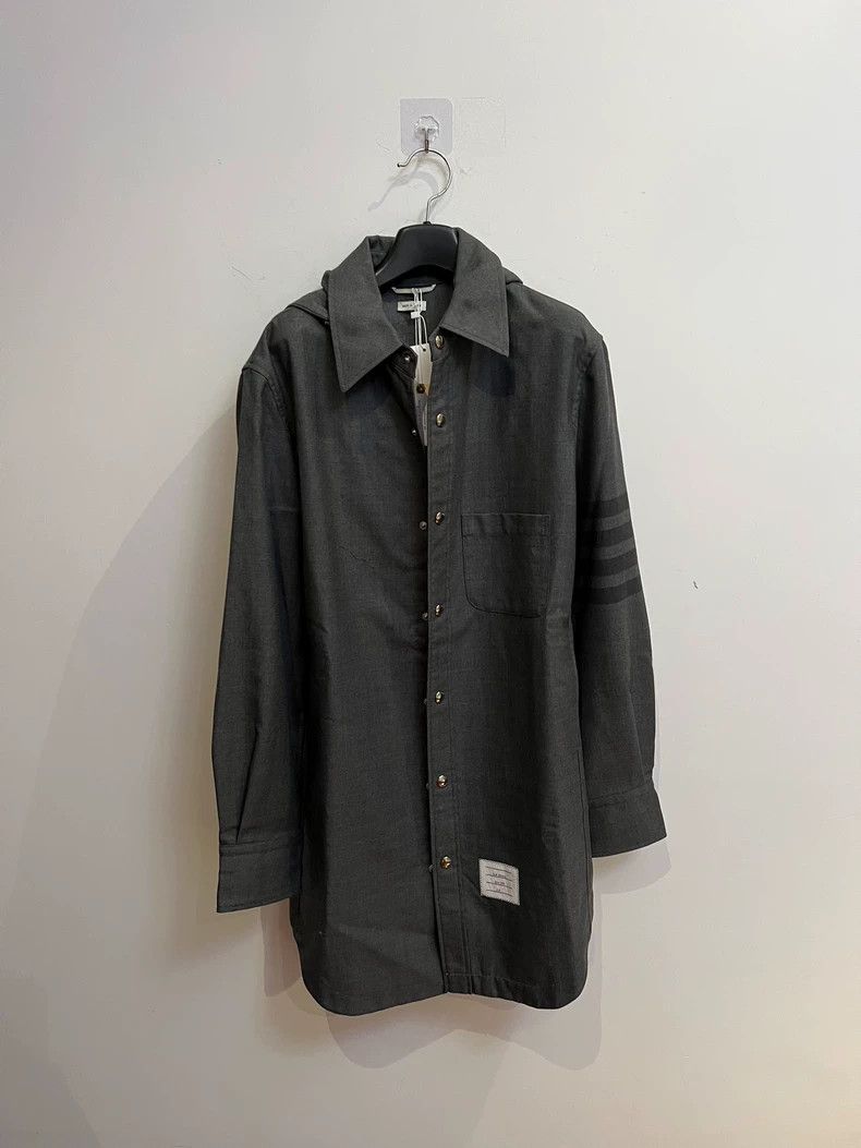 Thom Browne Thom Browne Long Shirt Jacket Size US S / EU 44-46 / 1 - 1 Thumbnail