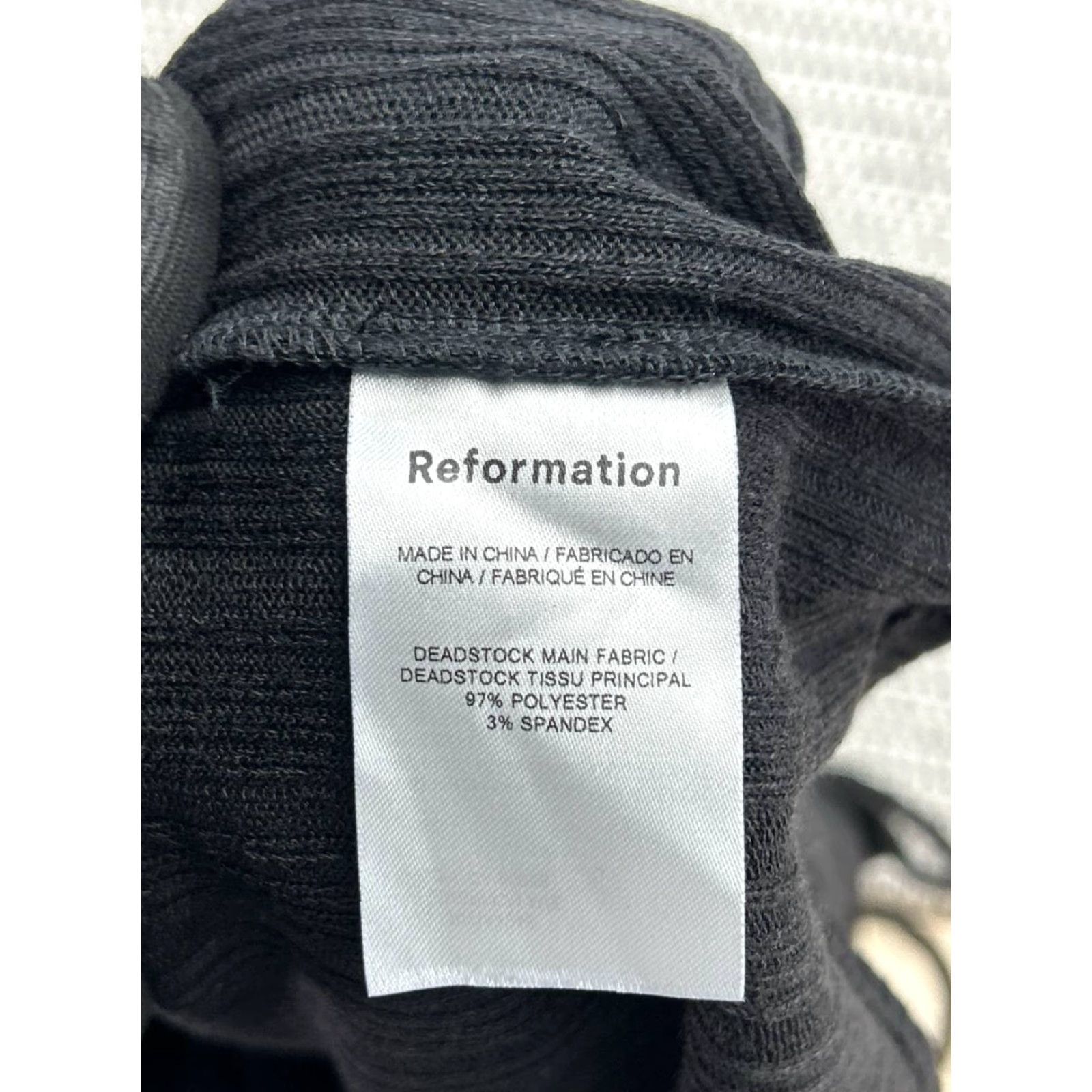 Reformation Reformation Dress Womens Small Black Assymetrical Knit Bodycon Size S / US 4 / IT 40 - 4 Thumbnail