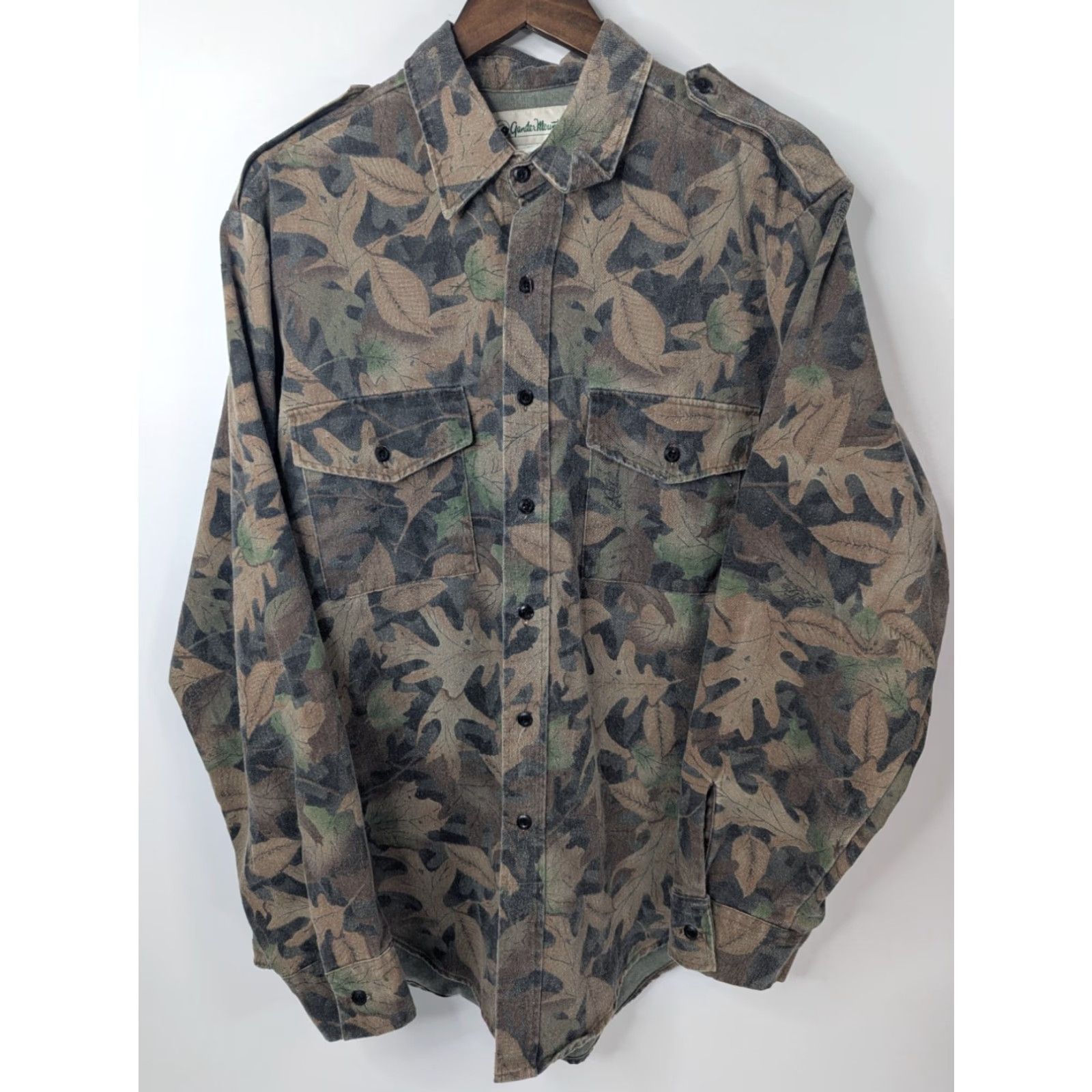 Vintage VINTAGE Gander Mountain Camouflage Shirt Mens L Kelly Cooper USA Camouflage Long Sleeve Button-Up Pockets Cotton Polyester Brown USA Size US L / EU 52-54 / 3 - 3 Thumbnail