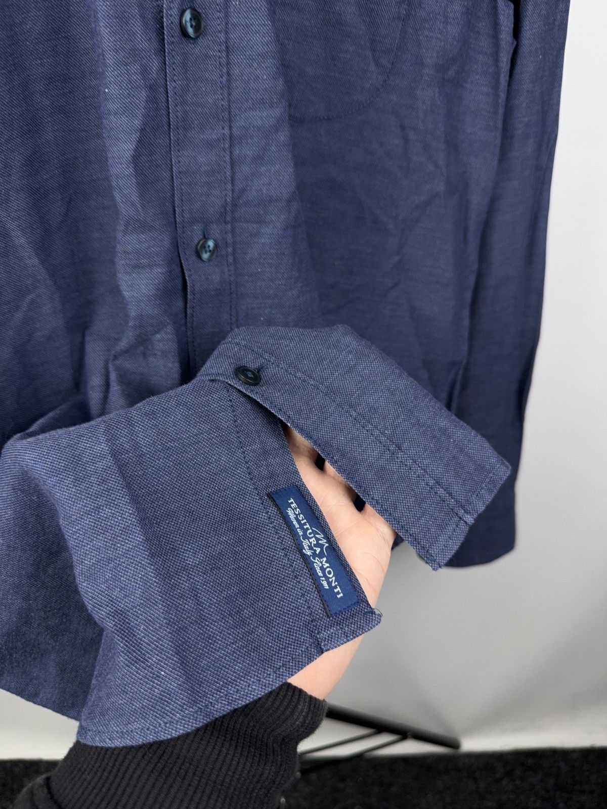Bogner Luxury Bogner Blue Cotton Shirt Tessitura Monti Fabric 39 M Size US M / EU 48-50 / 2 - 8 Thumbnail