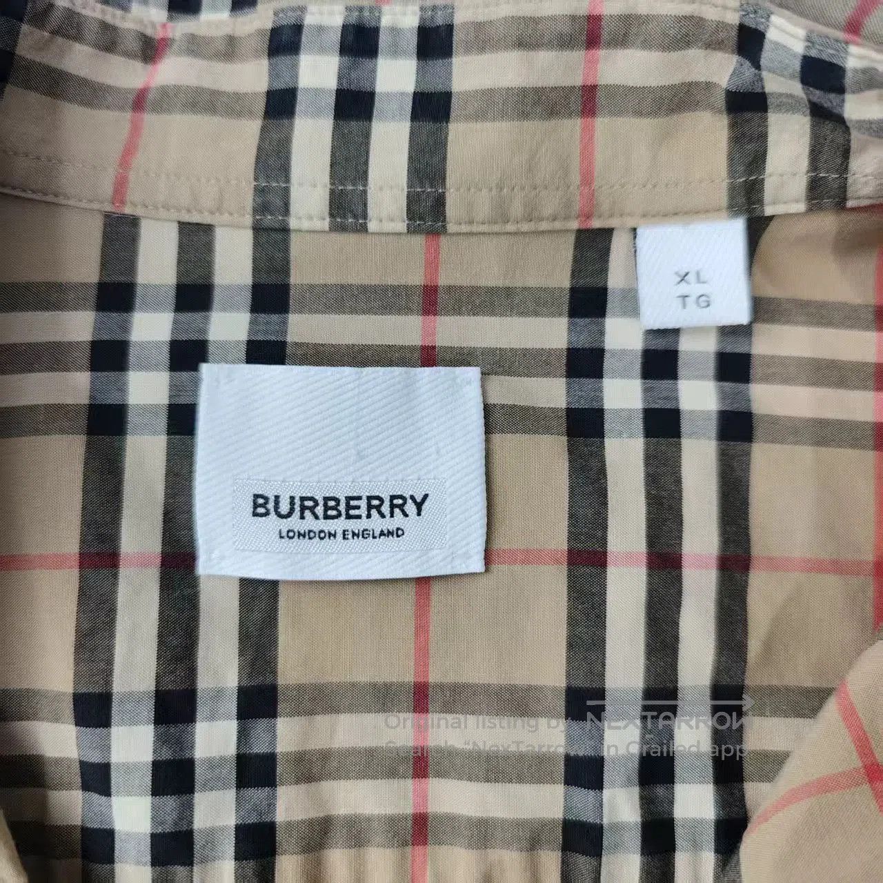 burberry xl plaid shirt in new condition.