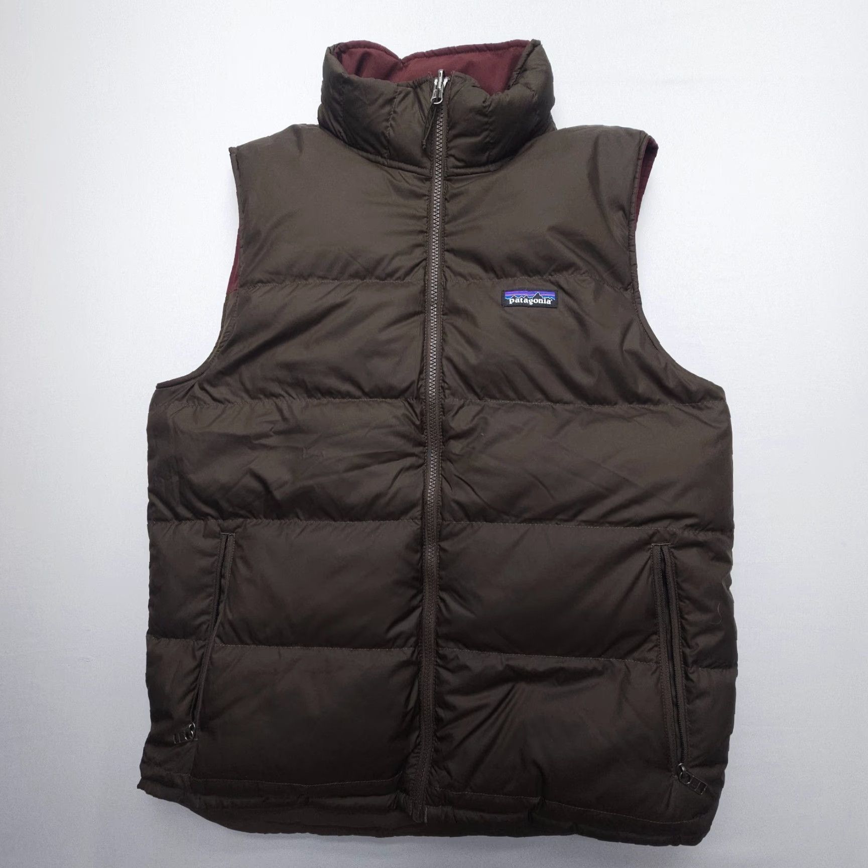 Patagonia Patagonia Reversible Bivy Down Vest Mens Medium Brown Red Puffer Hiking Skiing Jacket Coat Apparel Size US M / EU 48-50 / 2 - 3 Thumbnail