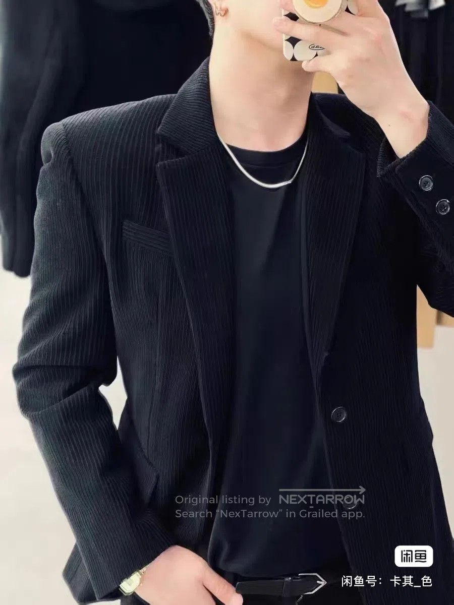 Saint Laurent Paris Saint Laurent Paris Black Corduroy Men's Suit| Size US M / EU 48-50 / 2 - 2 Thumbnail