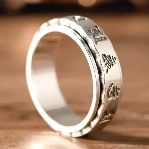 Japanese Brand S925 silver Sanskrit ring Size ONE SIZE - 1 Thumbnail