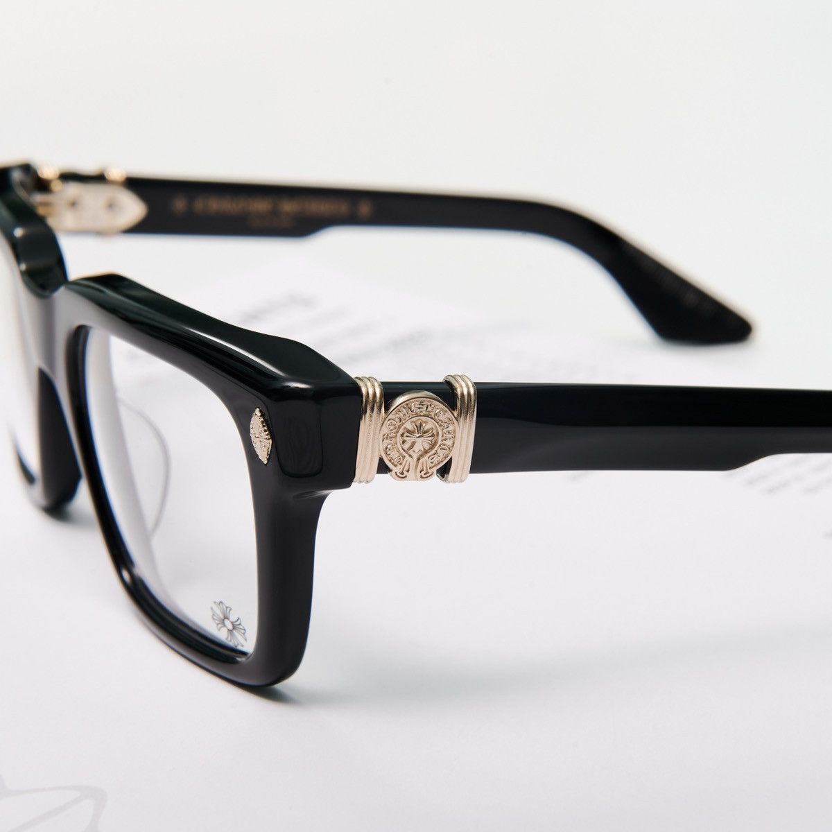 Chrome Hearts CHROME HEARTS HALLLAMANASS BLACK/ 18KGP GLASSES Size ONE SIZE - 3 Thumbnail
