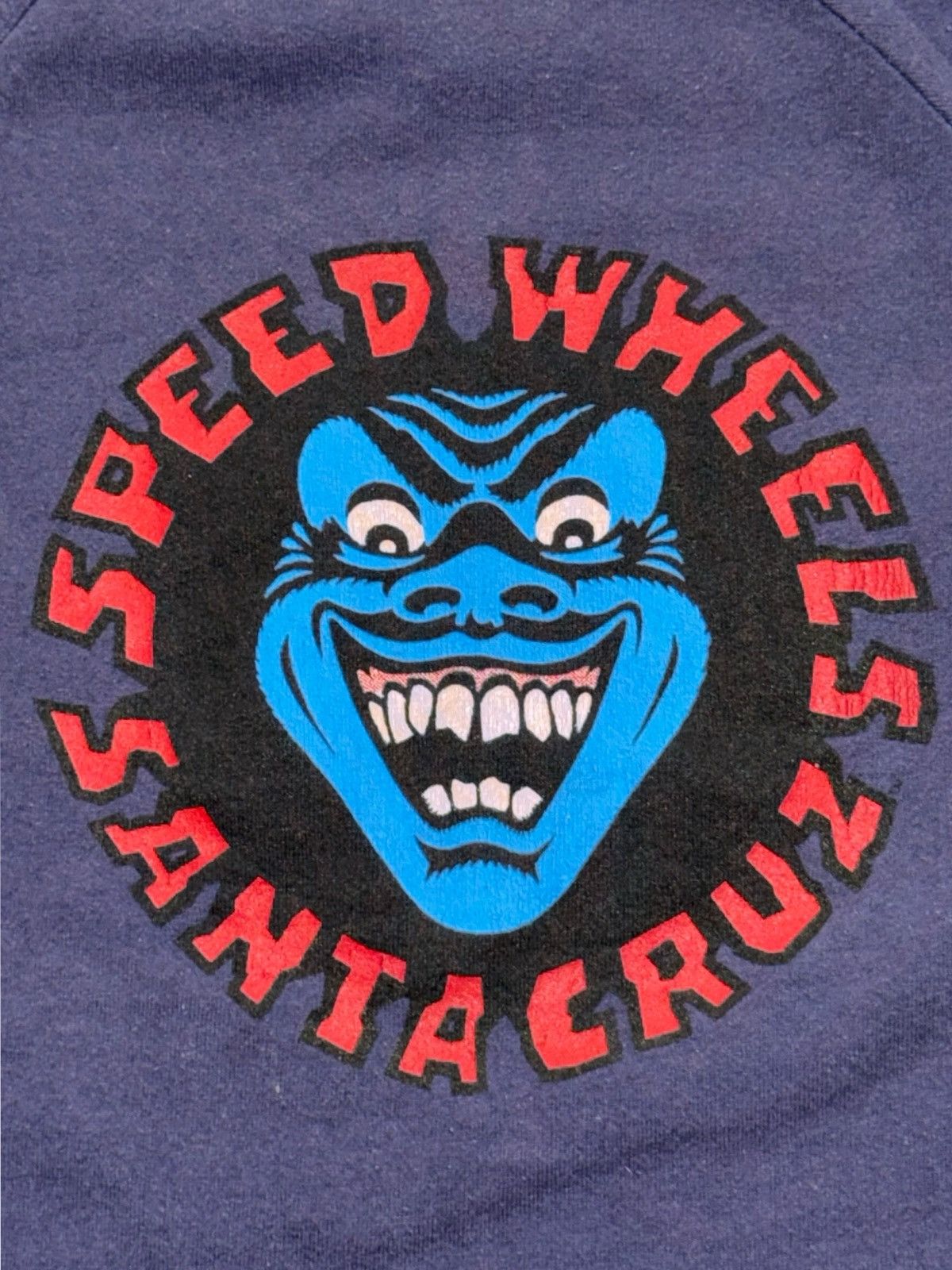 Santa Cruz Skateboards Vintage 90s Santa Cruz Speed Wheels Blue Demon Crewneck Size US XL / EU 56 / 4 - 10 Thumbnail
