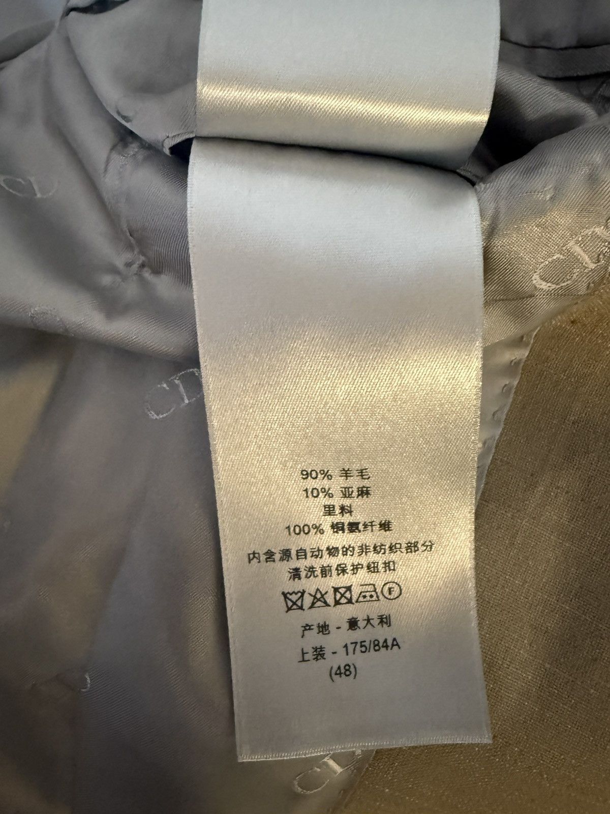 Dior Dior Homme Wool Linen Jacket in Sand Size 48R - 6 Thumbnail