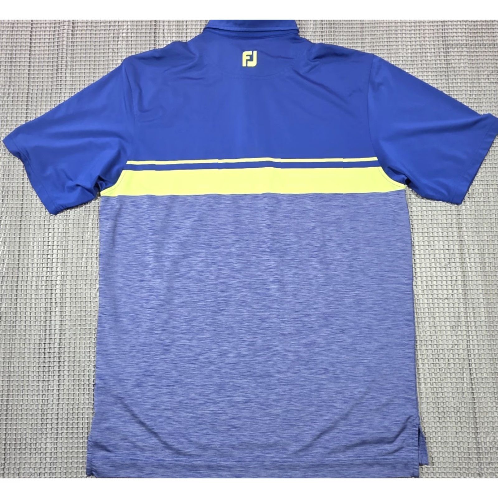 Footjoy FootJoy Polo Shirt Mens L Short Sleeve Blue Green Stripe Performance Golf Polo Shirt Size US L / EU 52-54 / 3 - 4 Thumbnail