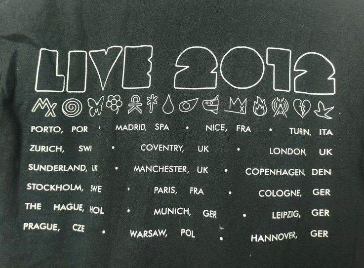Band Tees 2012 COLDPLAY Tee Shirt, Rare Coldplay shirt Size S / US 4 / IT 40 - 5 Thumbnail