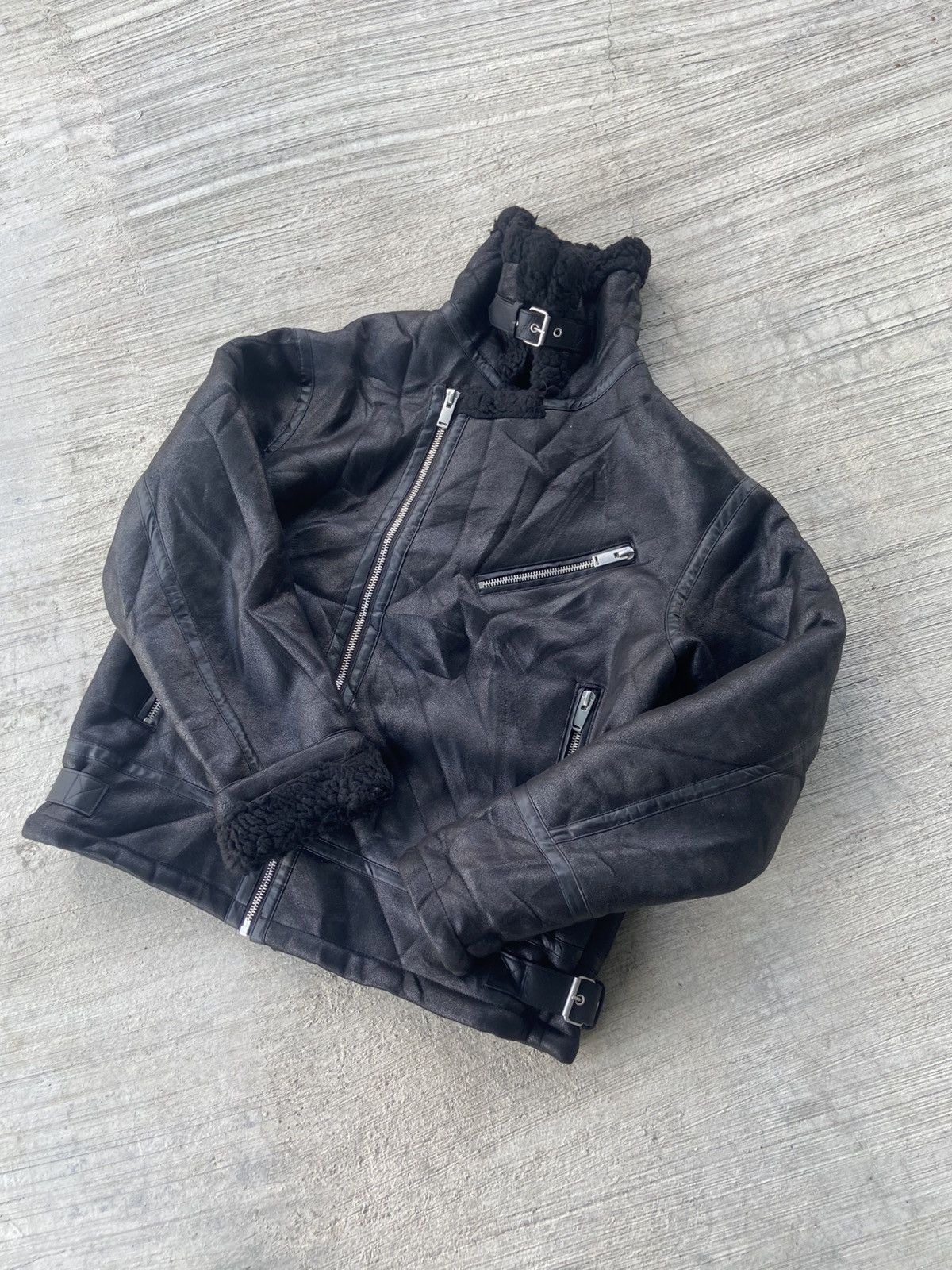 Zara ZARA MENS FAUX B-3 Flight Jacket Size US XL / EU 56 / 4 - 6 Thumbnail