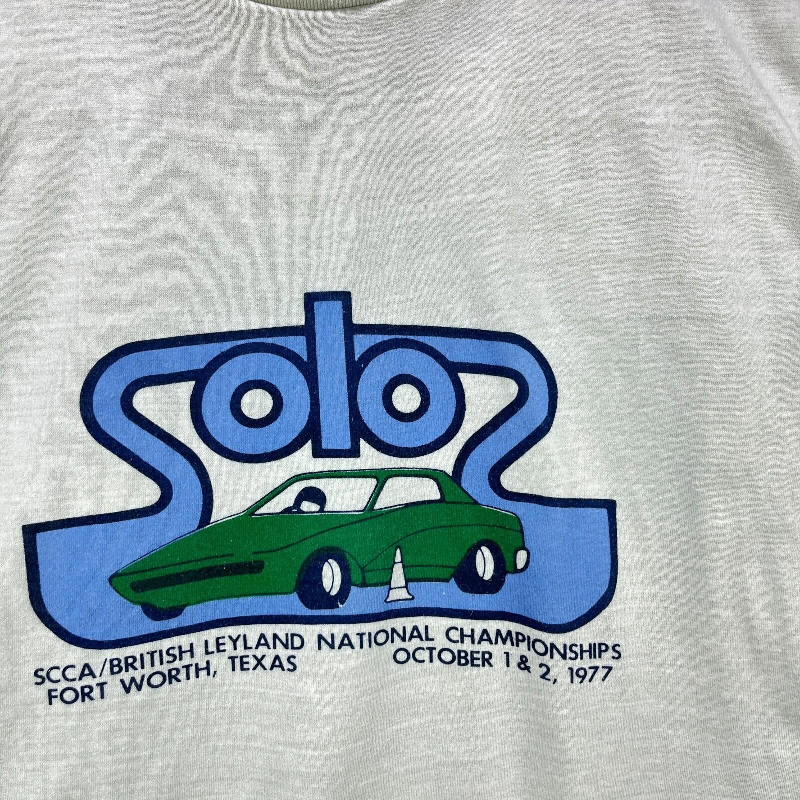 Vintage Vintage 1970s Car T Shirt Large Olo Fort Worth Texas Racing Size US L / EU 52-54 / 3 - 3 Thumbnail
