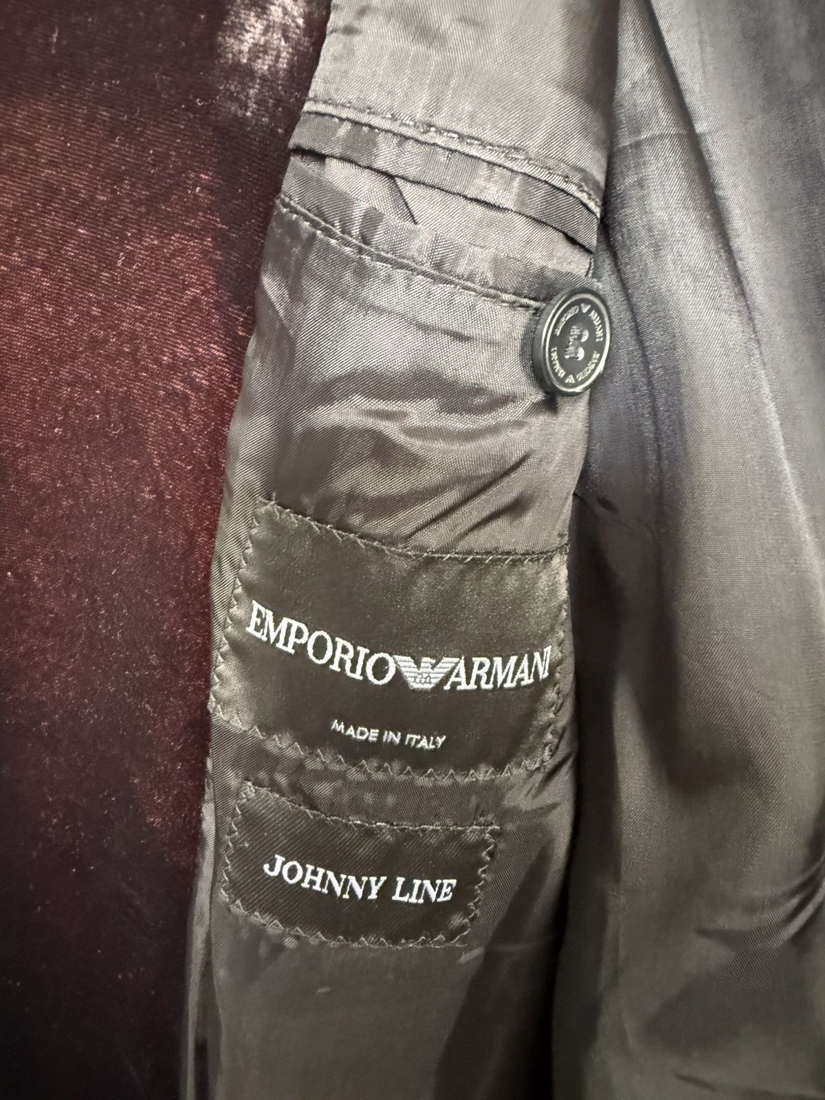 Emporio Armani Armani Johnny line velvet blazer Size 46R - 2 Thumbnail