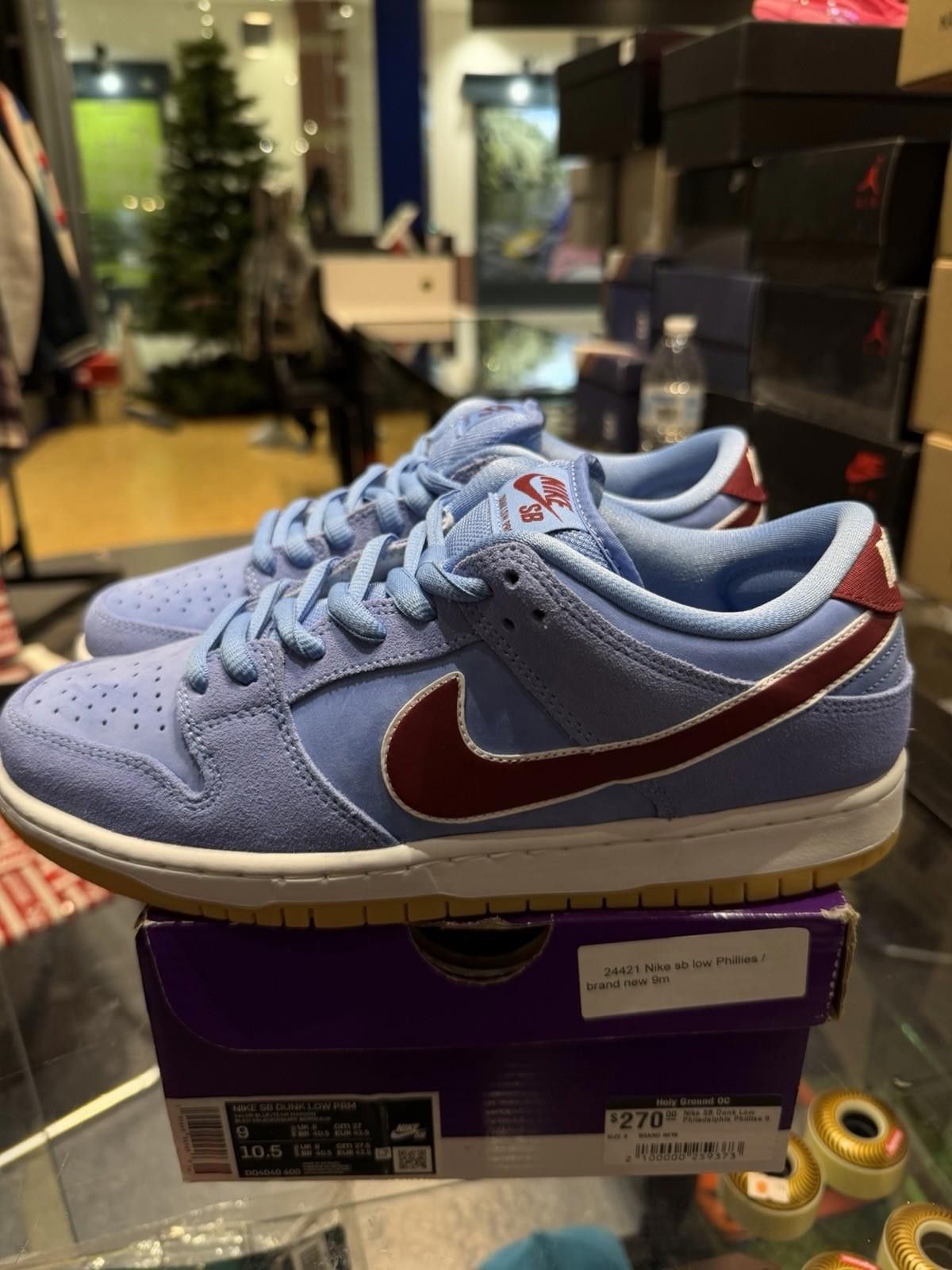 Nike Size 9 - Nike SB Dunk Low Prm Philadelphia Phillies Blue Size US 9 / EU 42 - 8 Thumbnail