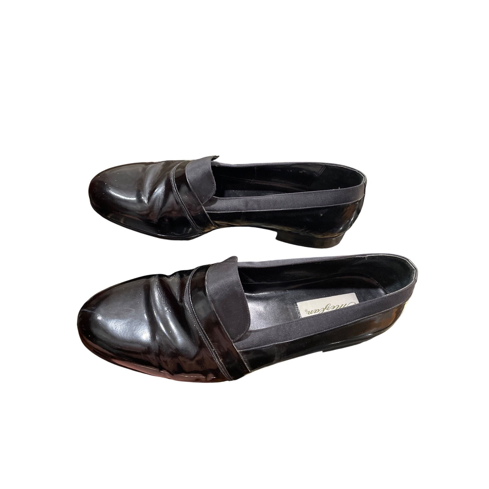 Mezlan Mezlam Mirage mens handmade black patent leather slip on loa Size US 11 / EU 44 - 4 Thumbnail