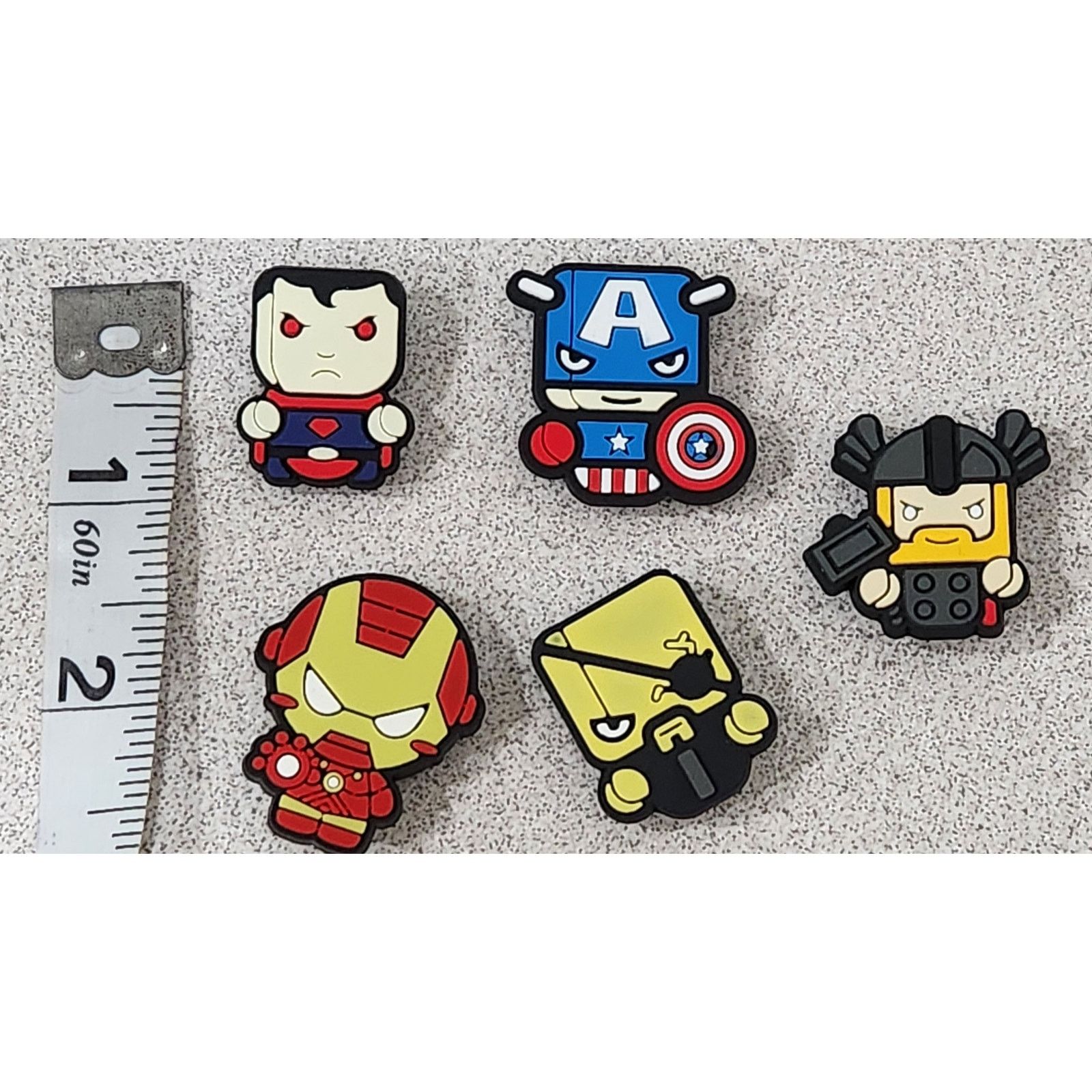 Other Shoe Charms for Crocs 5 Pc Marvel Disney Super Hero's NWOTS Size ONE SIZE - 1 Preview