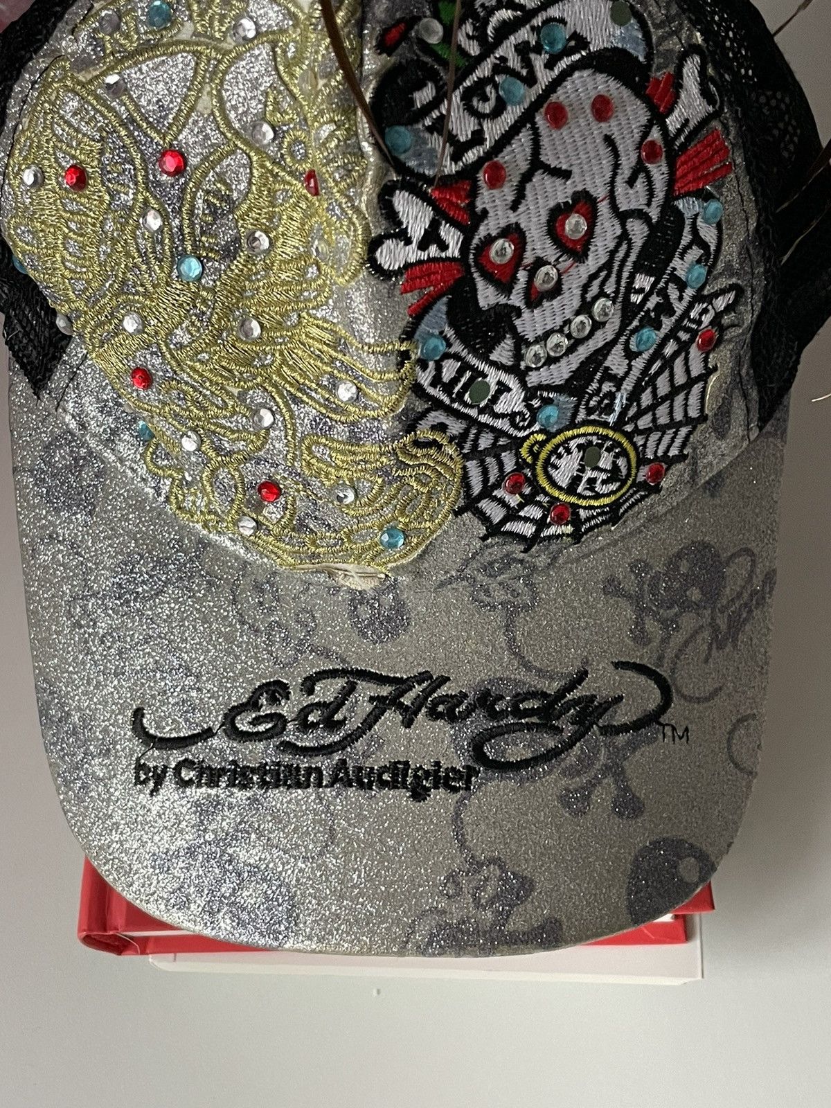 Christian Audigier × Ed Hardy × Japanese Brand Vintage Ed Hardy By Christian Audigier Cap Y2K Hat VERY RARE Size ONE SIZE - 6 Thumbnail