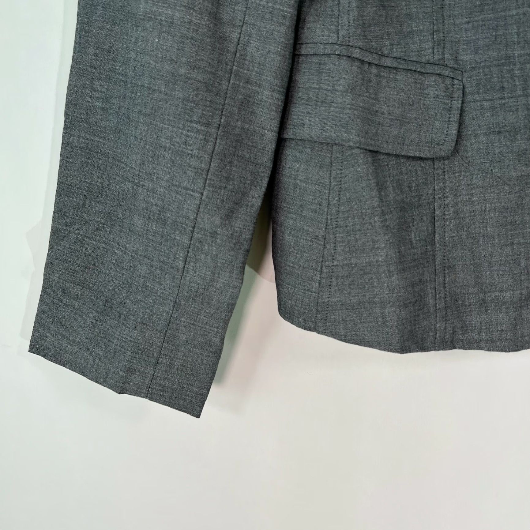 Jones New York Jones New York Womens Blazer Long Sleeve Stretch Two Button Gray 14P Size XL / US 12-14 / IT 48-50 - 4 Thumbnail