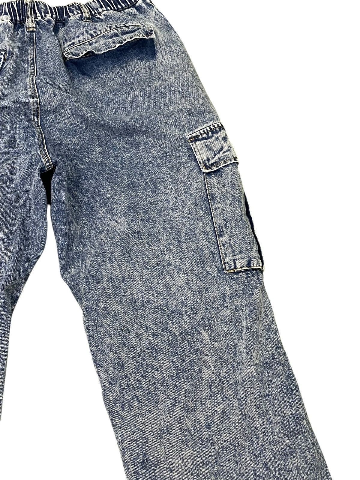 Japanese Brand Wide Cargo Jeans Jungle Storm Faded Blue 1🟦0 Size US 33 - 11 Thumbnail