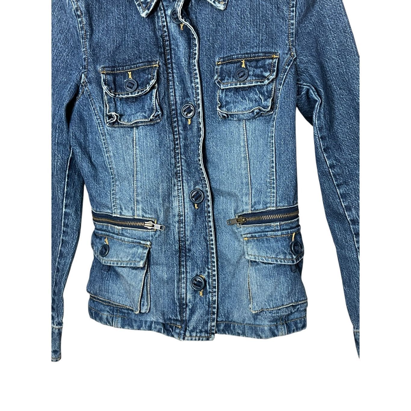 Old Navy Vintage Old Navy Women's Y2K 100% Cotton Denim Jean Jacket S Size S / US 4 / IT 40 - 2 Thumbnail